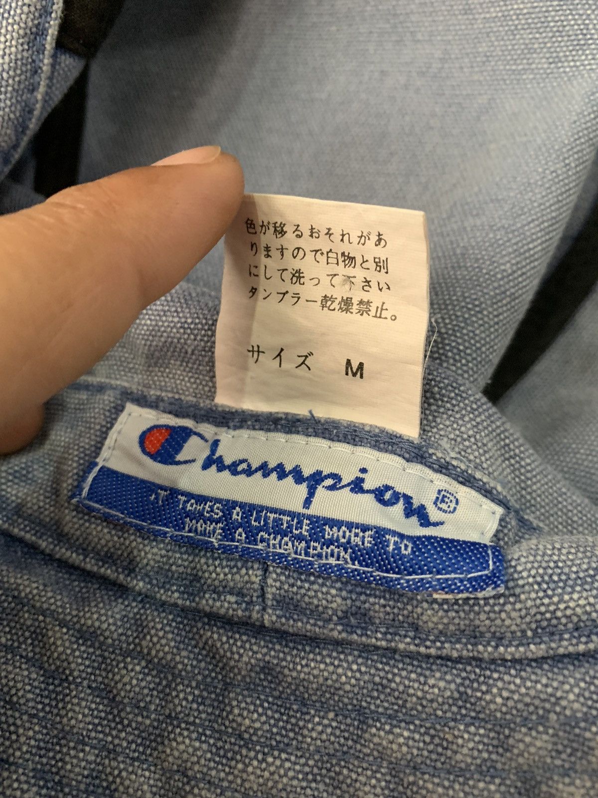 Champion × Indigo × Vintage 🏖 90s Champion Blue Indigo Distressed Bucket Hats Size ONE SIZE - 4 Thumbnail