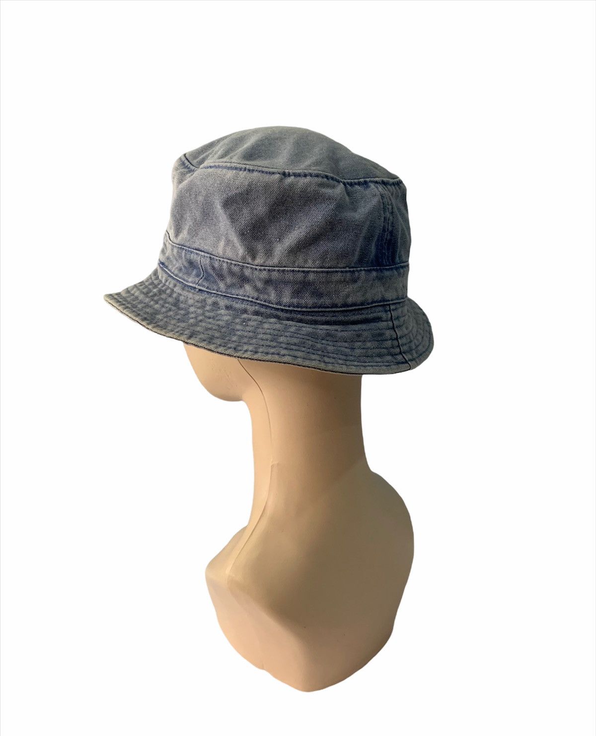 Champion × Indigo × Vintage 🏖 90s Champion Blue Indigo Distressed Bucket Hats Size ONE SIZE - 2 Thumbnail