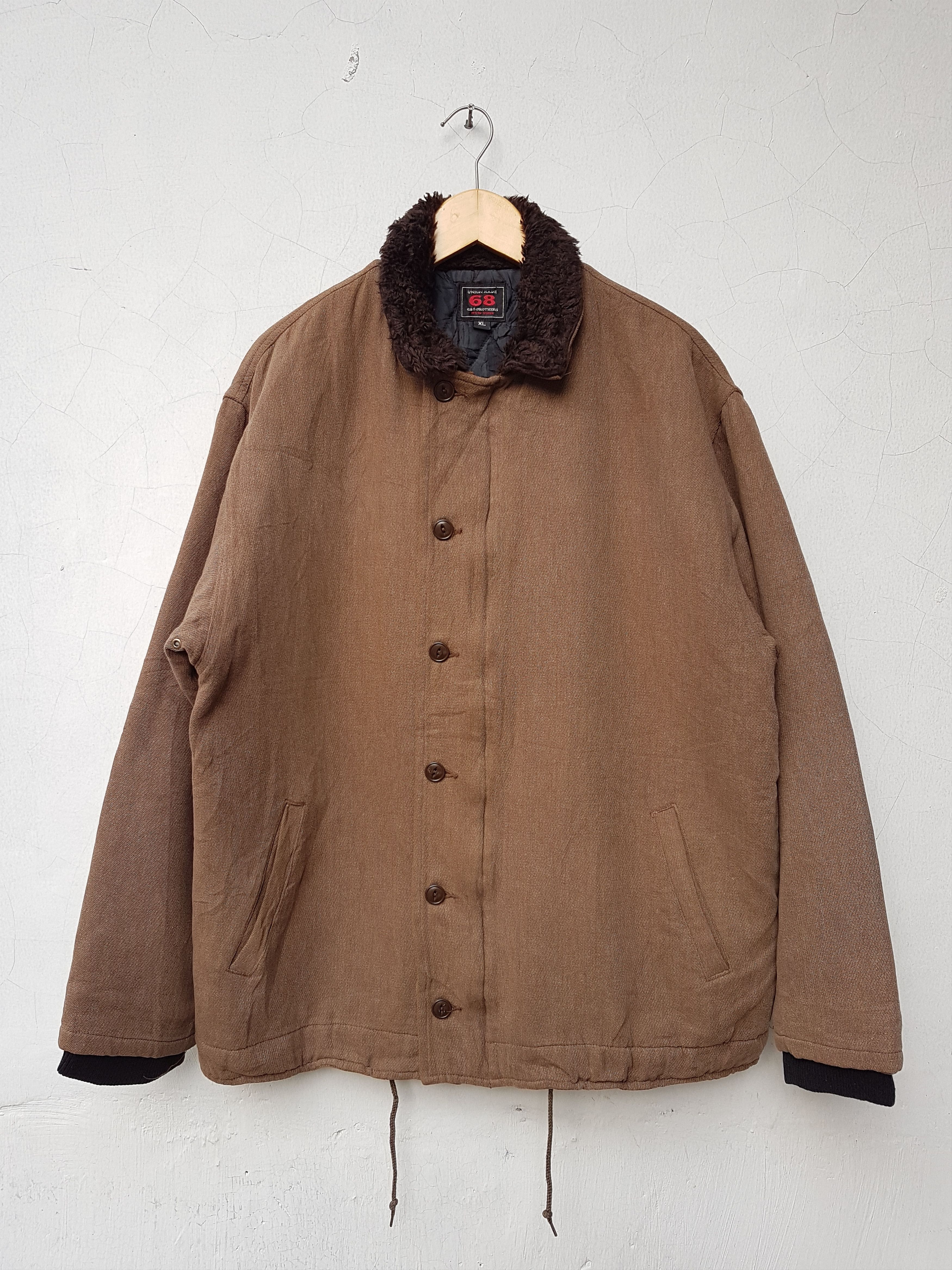 image of Military x Union Made 68 & Brothers Usn N1 Deck Jacket in Brown, Men's (Size XL)
