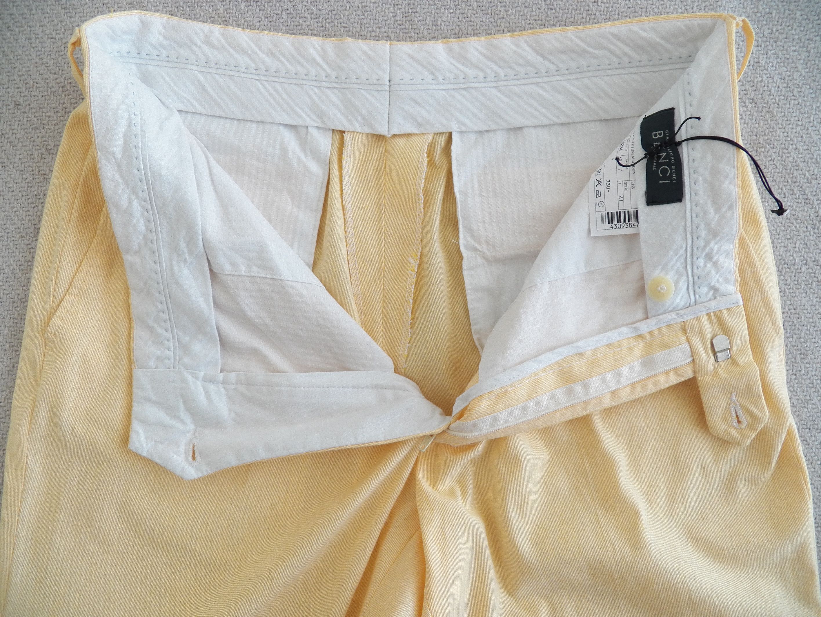 Lubiam by Benci Sartoriale Pinstripe Pants Chinos EU 48