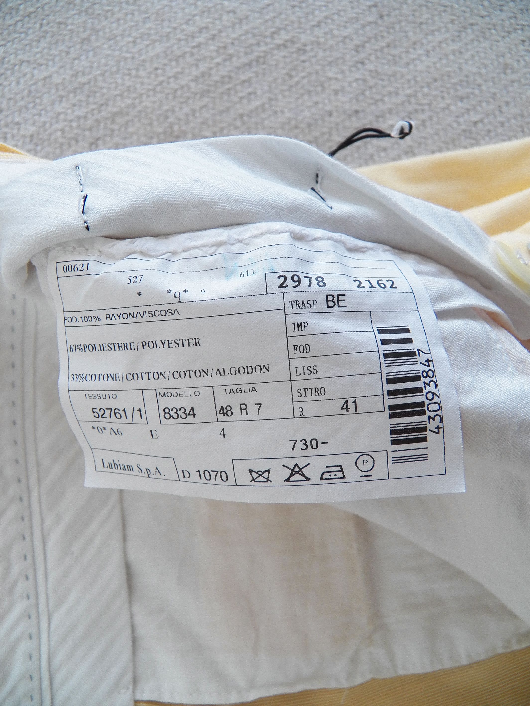 Lubiam by Benci Sartoriale Pinstripe Pants Chinos EU 48