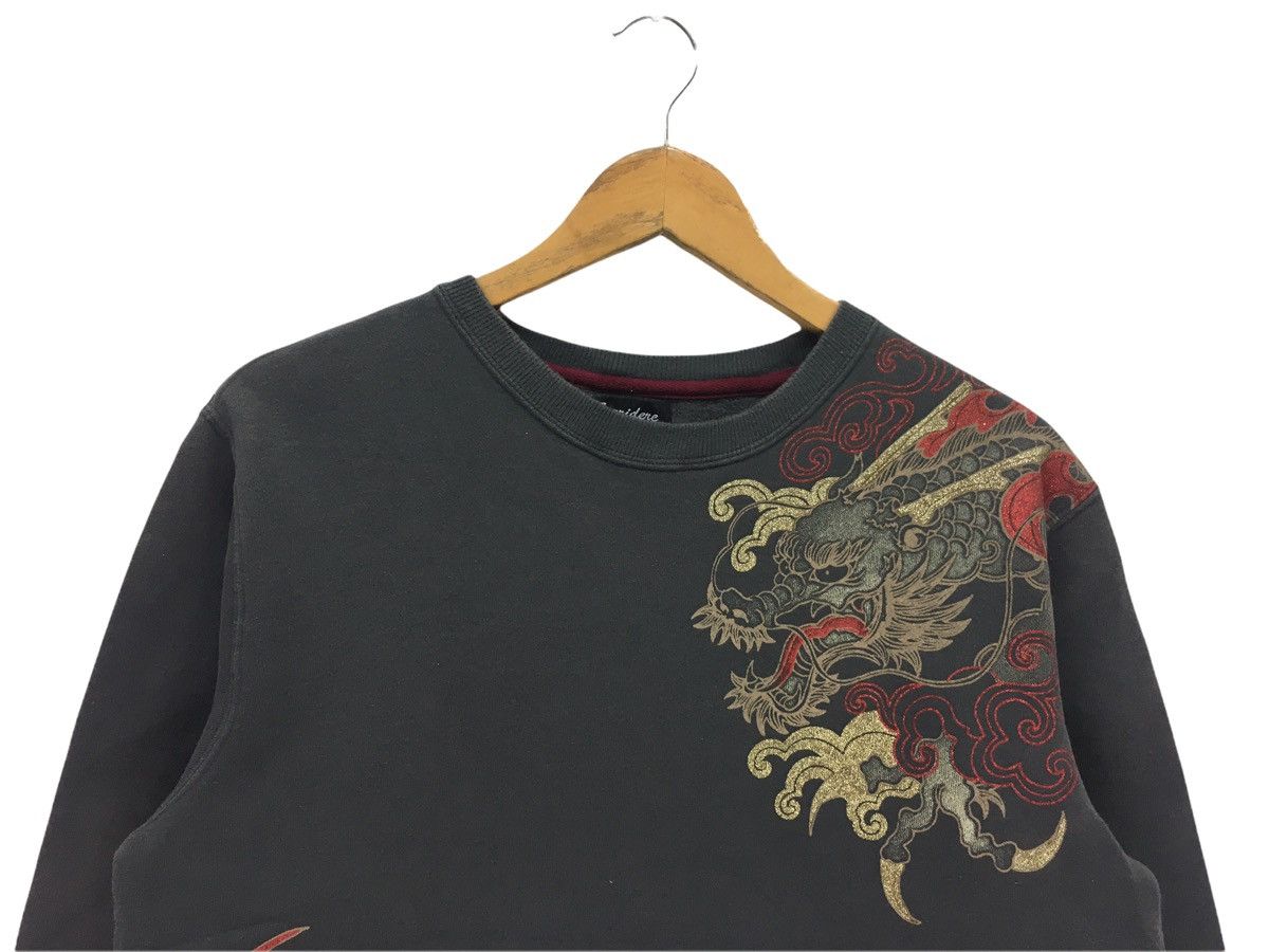 Japanese Brand Sorridere Sukajan Dragon Motif Fish Koi Sweatshirt Size US S / EU 44-46 / 1 - 6 Thumbnail