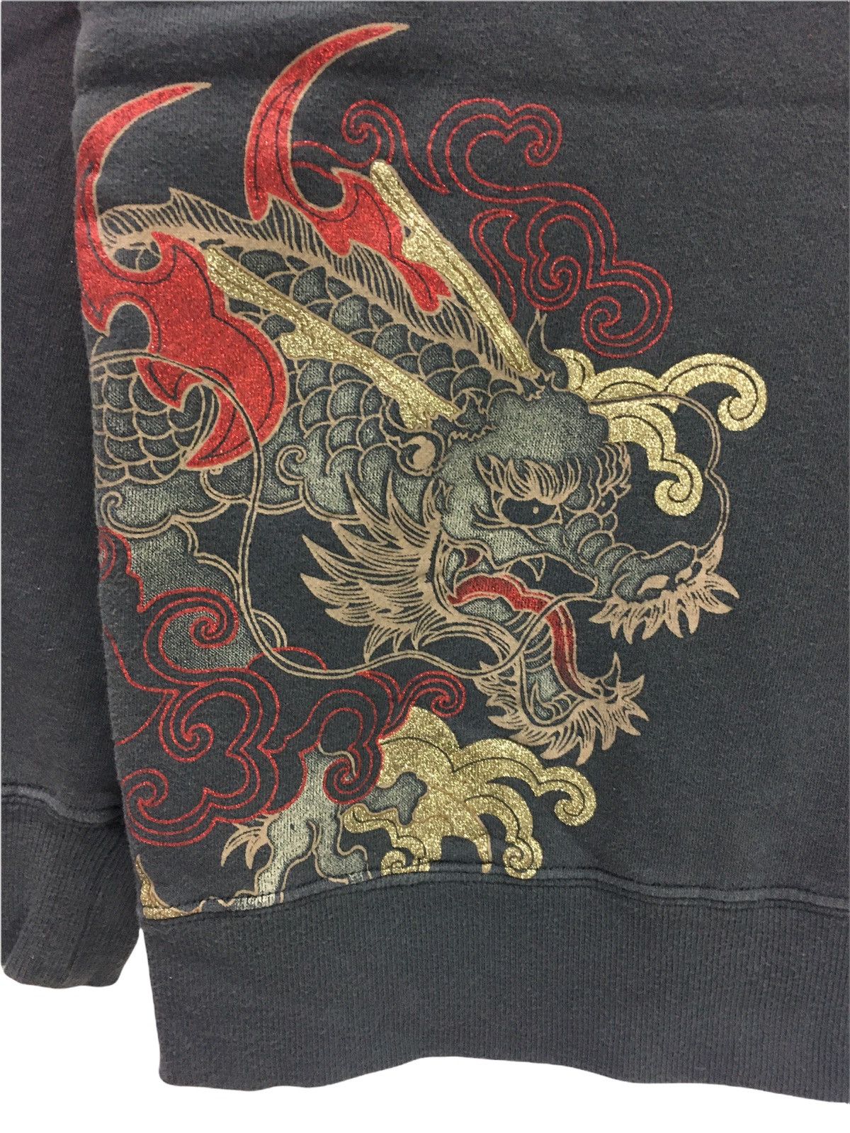 Japanese Brand Sorridere Sukajan Dragon Motif Fish Koi Sweatshirt Size US S / EU 44-46 / 1 - 7 Thumbnail