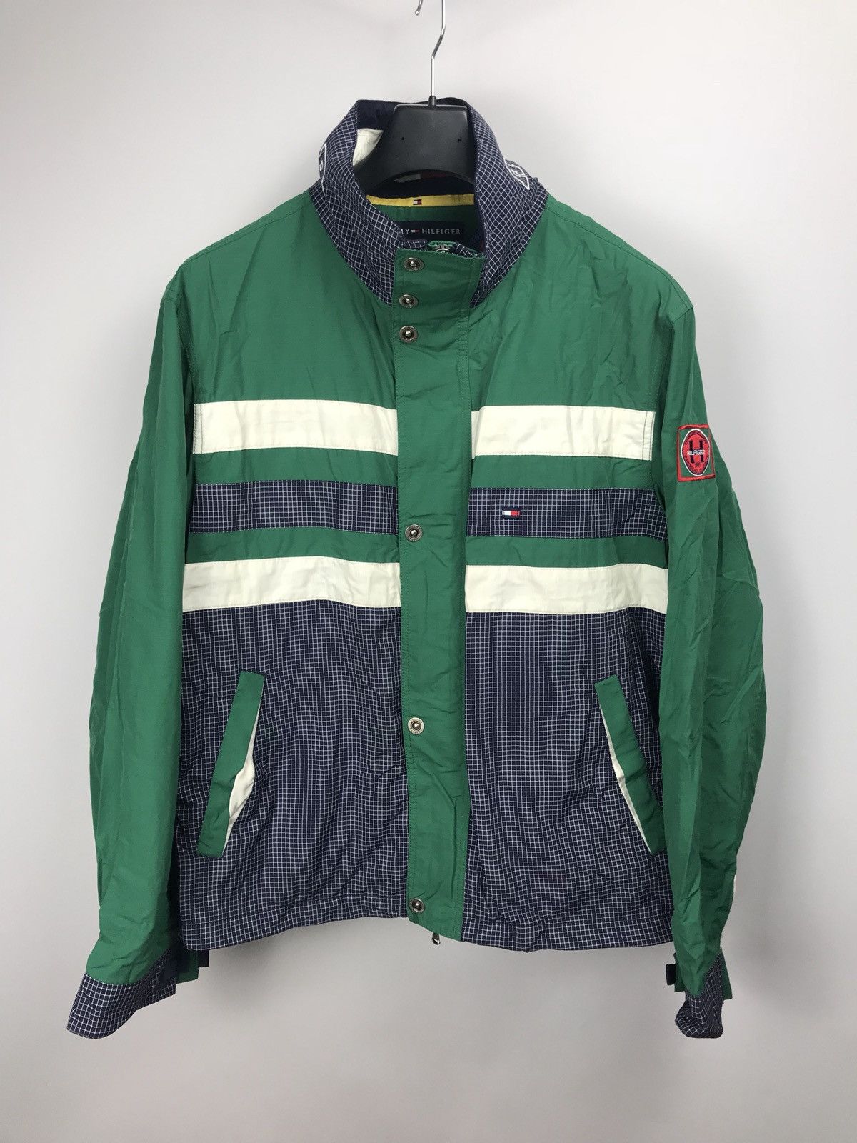 Tommy Hilfiger Tommy Hilfiger Vintage Logo Nylon Green Blue Jacket L OU027 Size US L / EU 52-54 / 3 - 2 Thumbnail