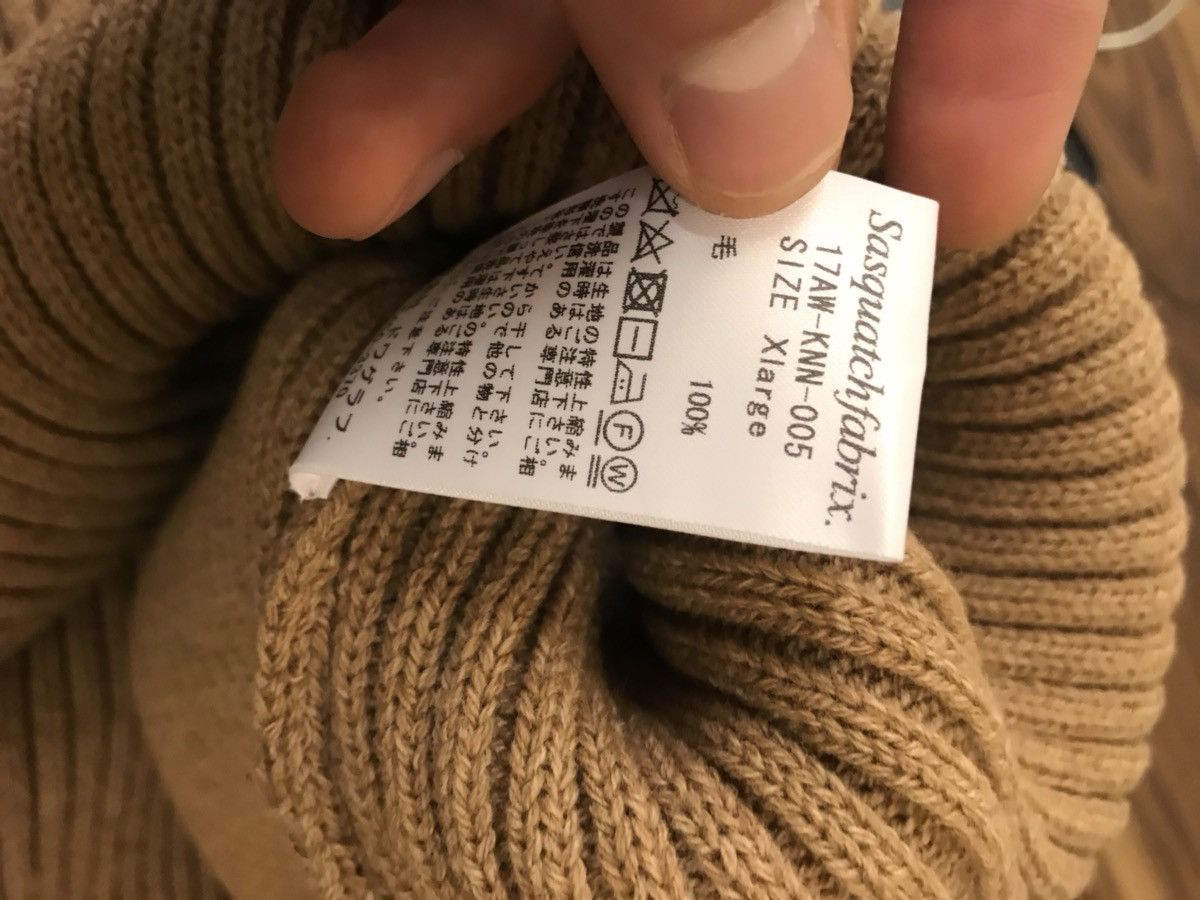 Sasquatchfabrix Camel Wool Knit LS Ribbed Patch Sweater Size US XL / EU 56 / 4 - 12 Thumbnail