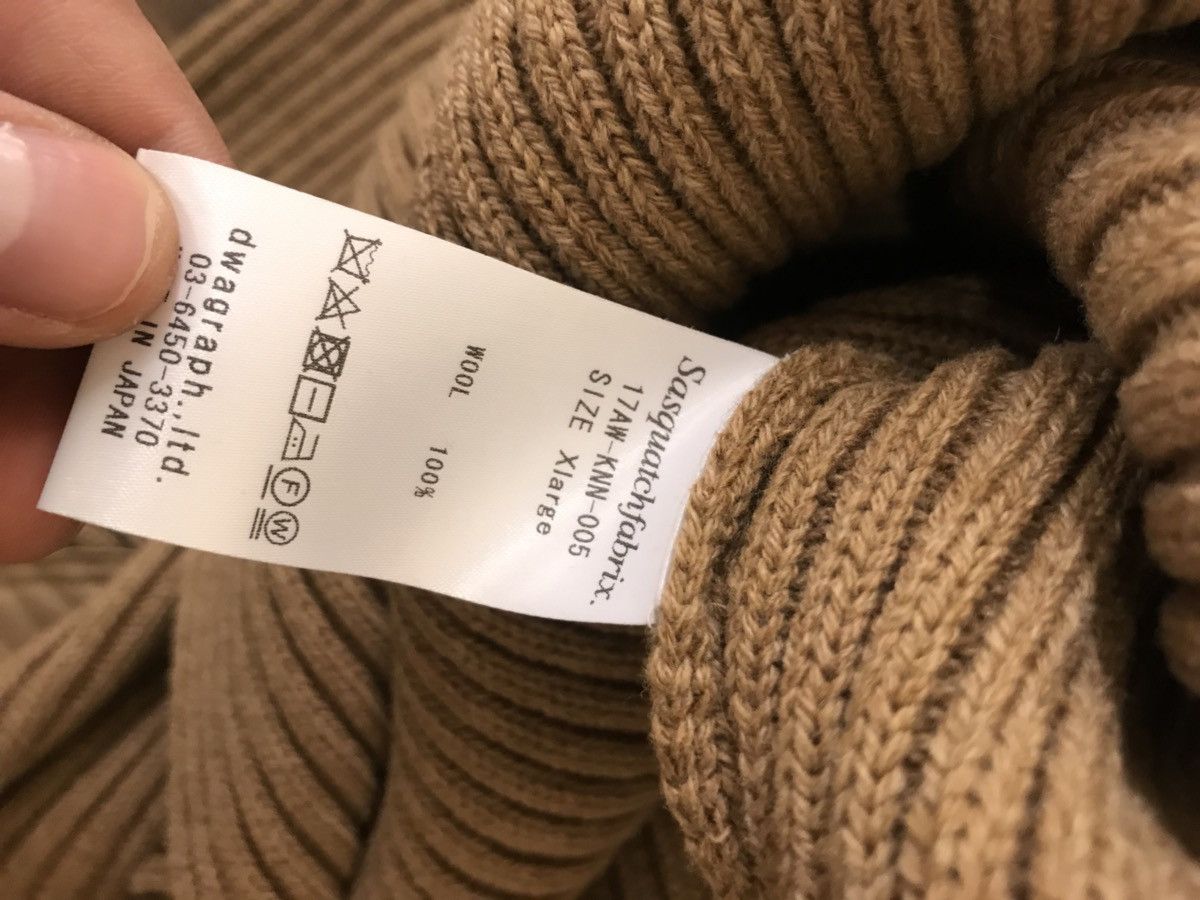 Sasquatchfabrix Camel Wool Knit LS Ribbed Patch Sweater Size US XL / EU 56 / 4 - 13 Thumbnail