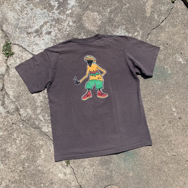 90s old Stussy Monogram Pattern T Shirt vintage size M RARE made