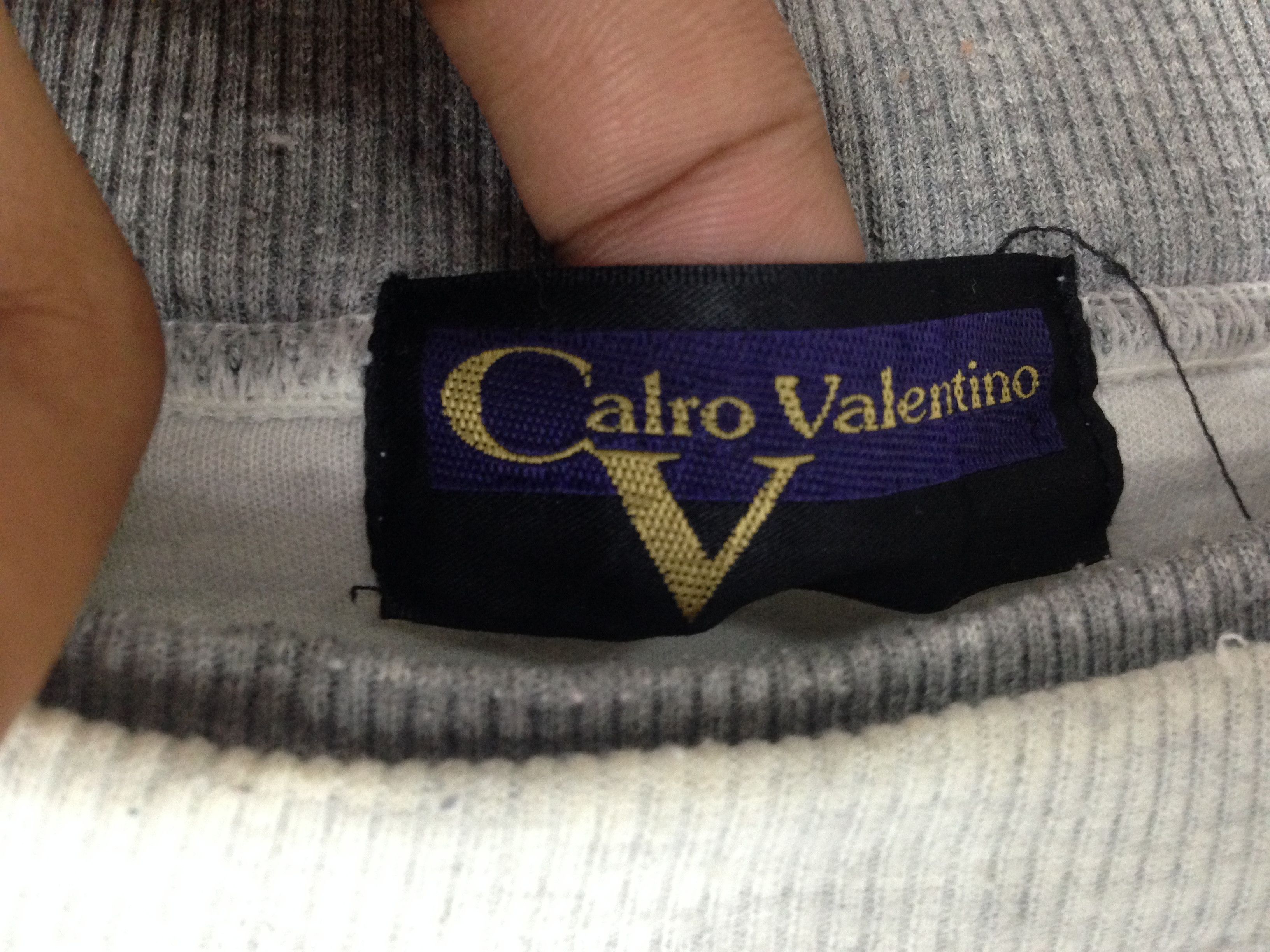 Valentino CARLO VALENTINO Sweatshirt pullover spellout embroidery Size US L / EU 52-54 / 3 - 3 Thumbnail