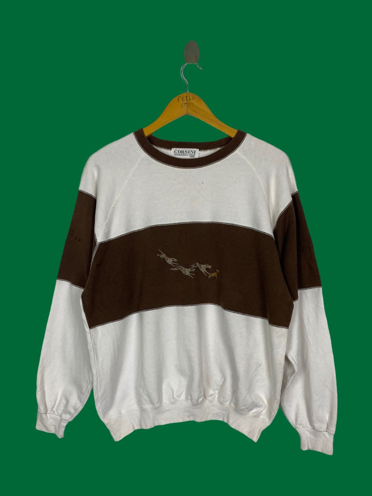 Vintage GK148 Vintage Corsini Italy Dog Embroiderey Logo Sweater Size US L / EU 52-54 / 3 - 1 Thumbnail