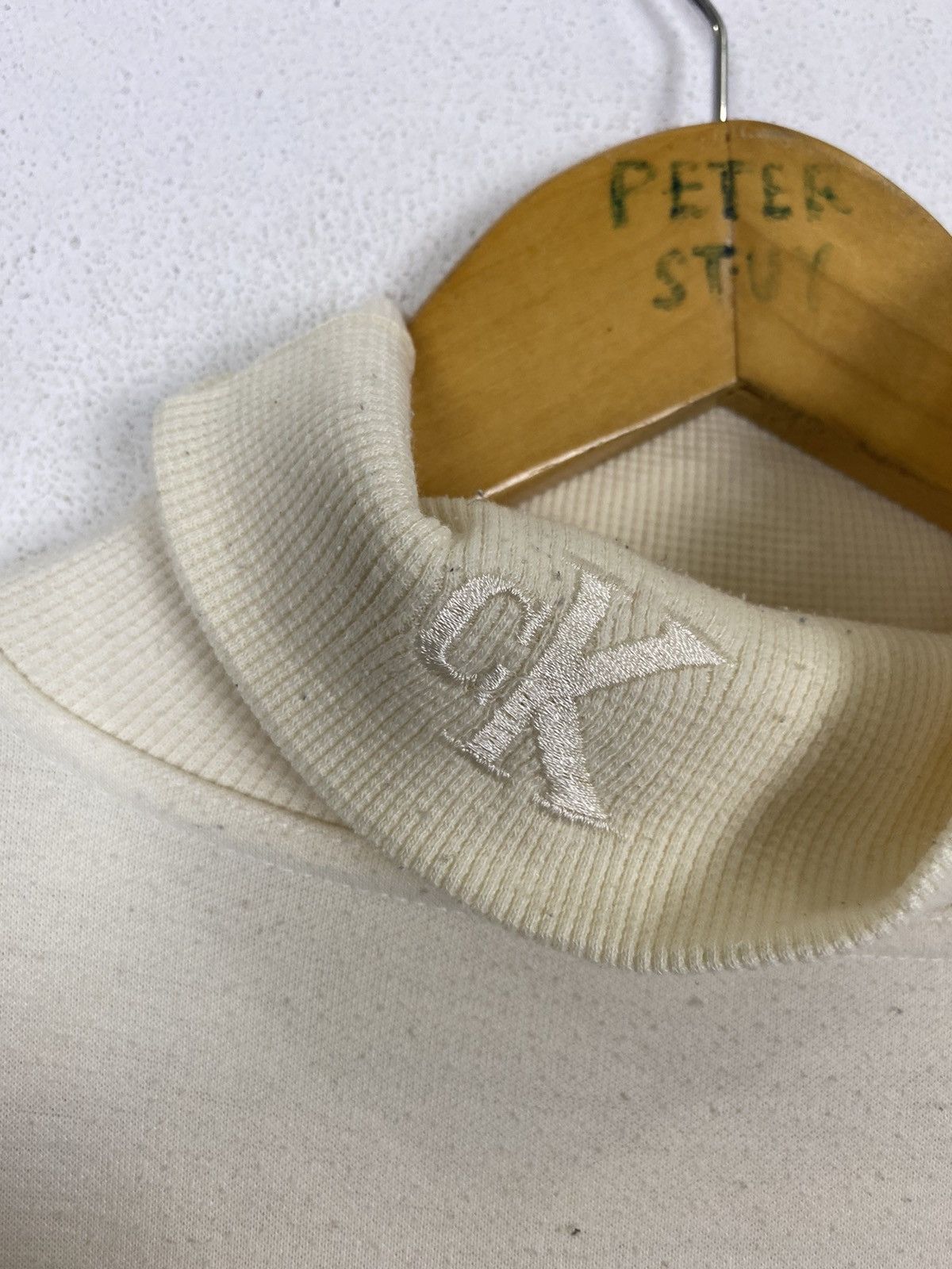 Calvin Klein × Vintage GK152 Vintage CK Jeans Embroidey Logo Highneck Sweater Size US M / EU 48-50 / 2 - 4 Thumbnail