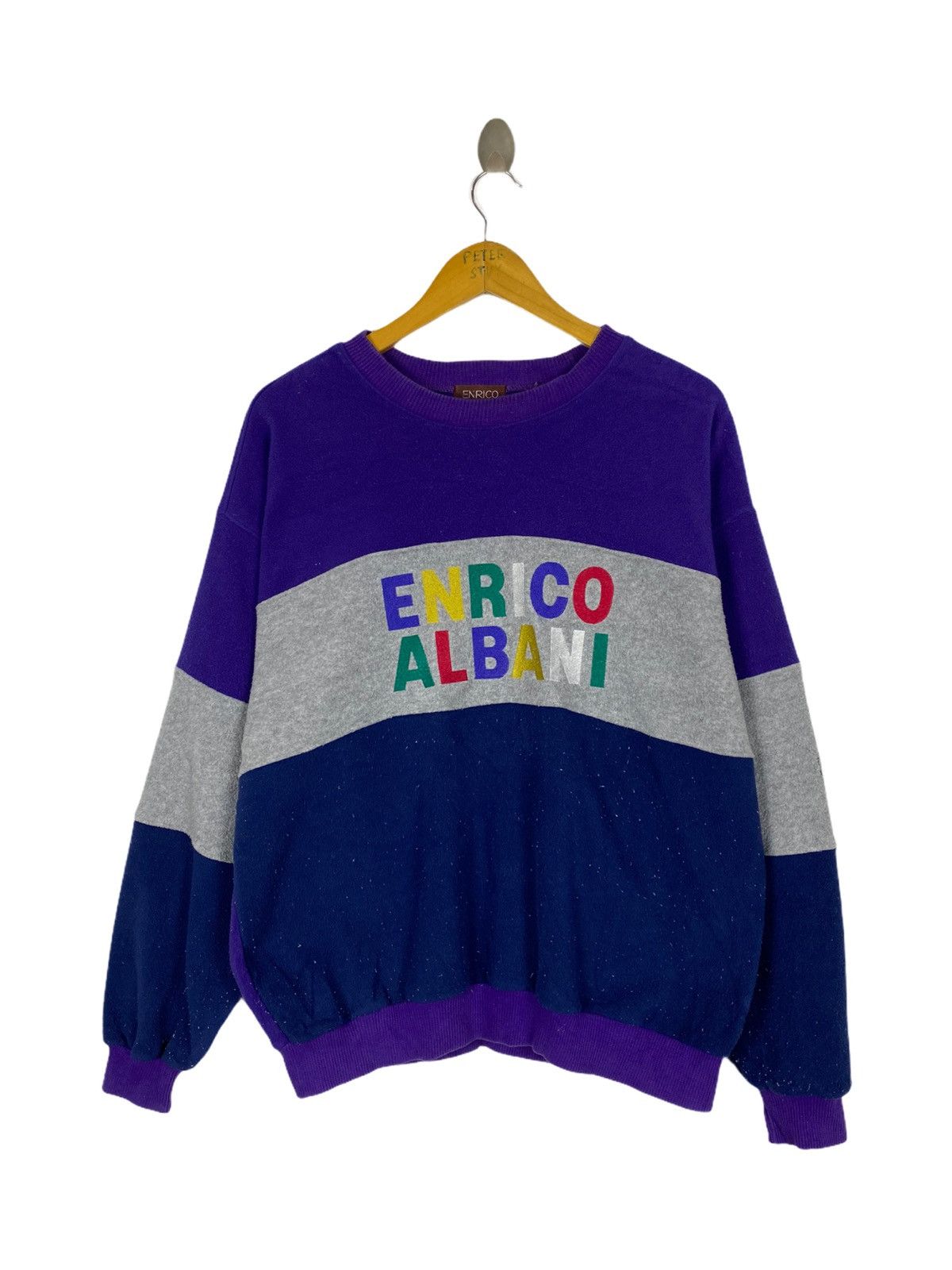 Enrico Coveri × Vintage GK153 VINTAGE ENRICO ALBANI EMBROIDERY LOGO SWEATER Size US L / EU 52-54 / 3 - 1 Thumbnail