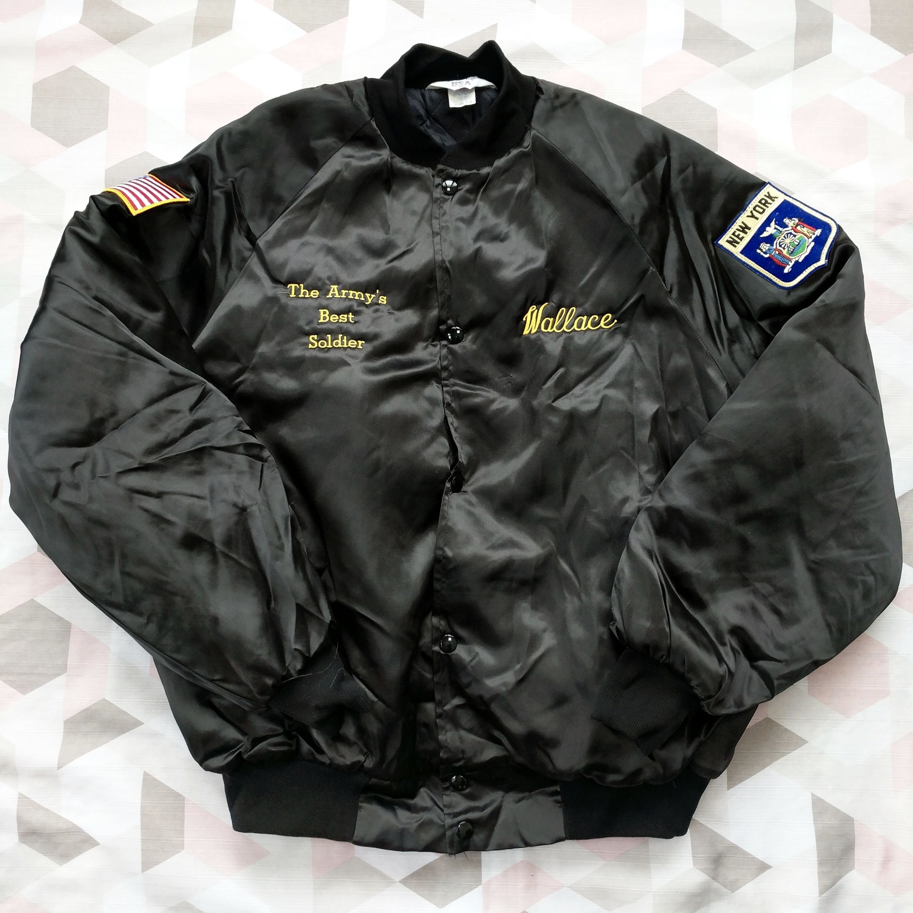 Vintage VINTAGE 80'S WEST ARK SATIN BOMBER JACKET US ARMY Size US XL / EU 56 / 4 - 3 Thumbnail