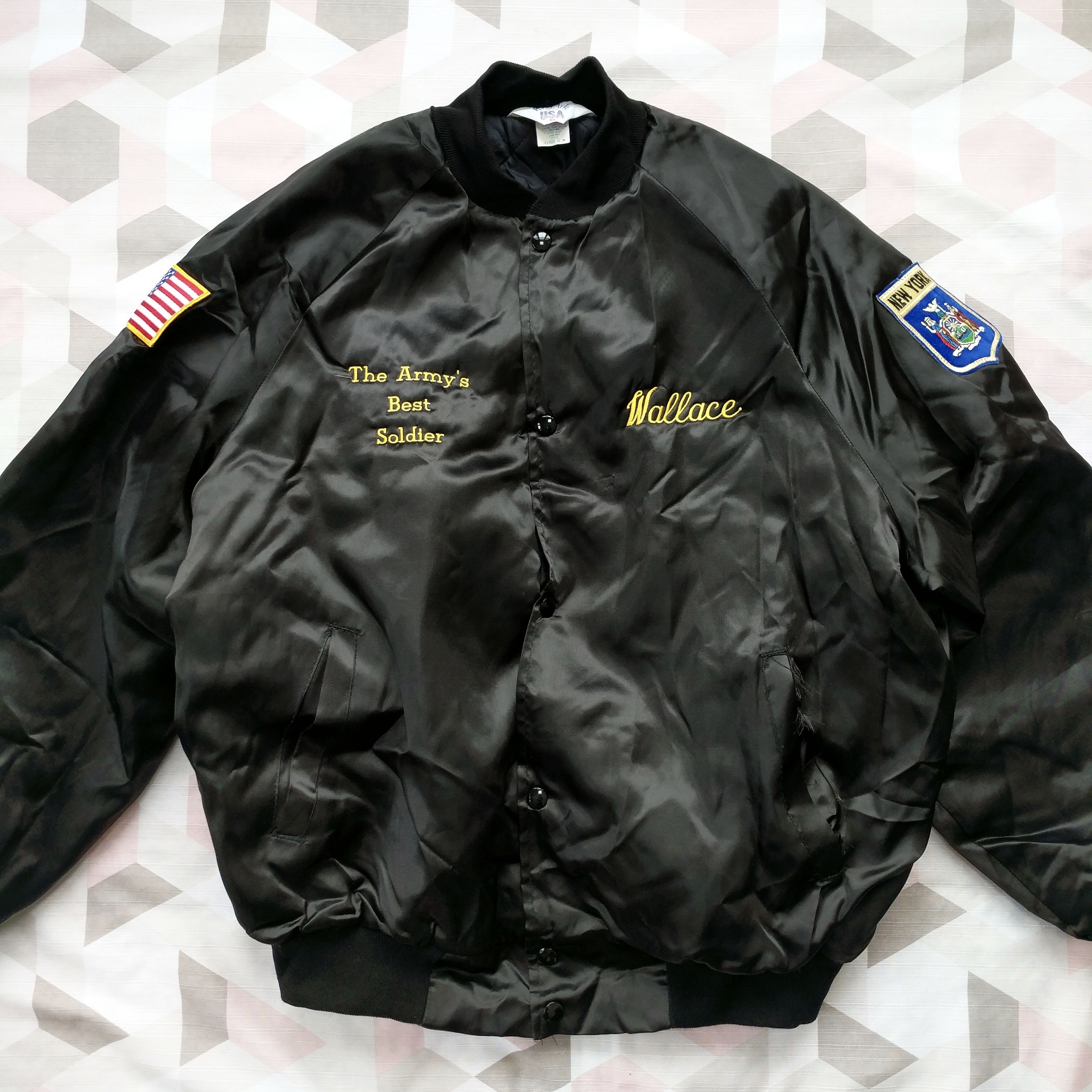 Vintage VINTAGE 80'S WEST ARK SATIN BOMBER JACKET US ARMY Size US XL / EU 56 / 4 - 2 Thumbnail