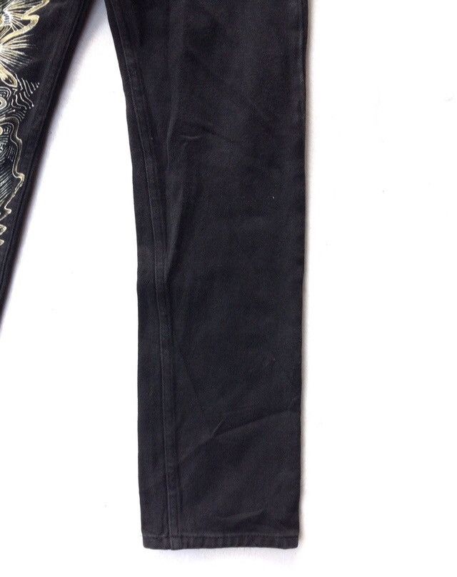 Levi's Vintage Clothing Levis Super Black Embroidery Flower Denim Pant Size US 28 / EU 44 - 5 Thumbnail