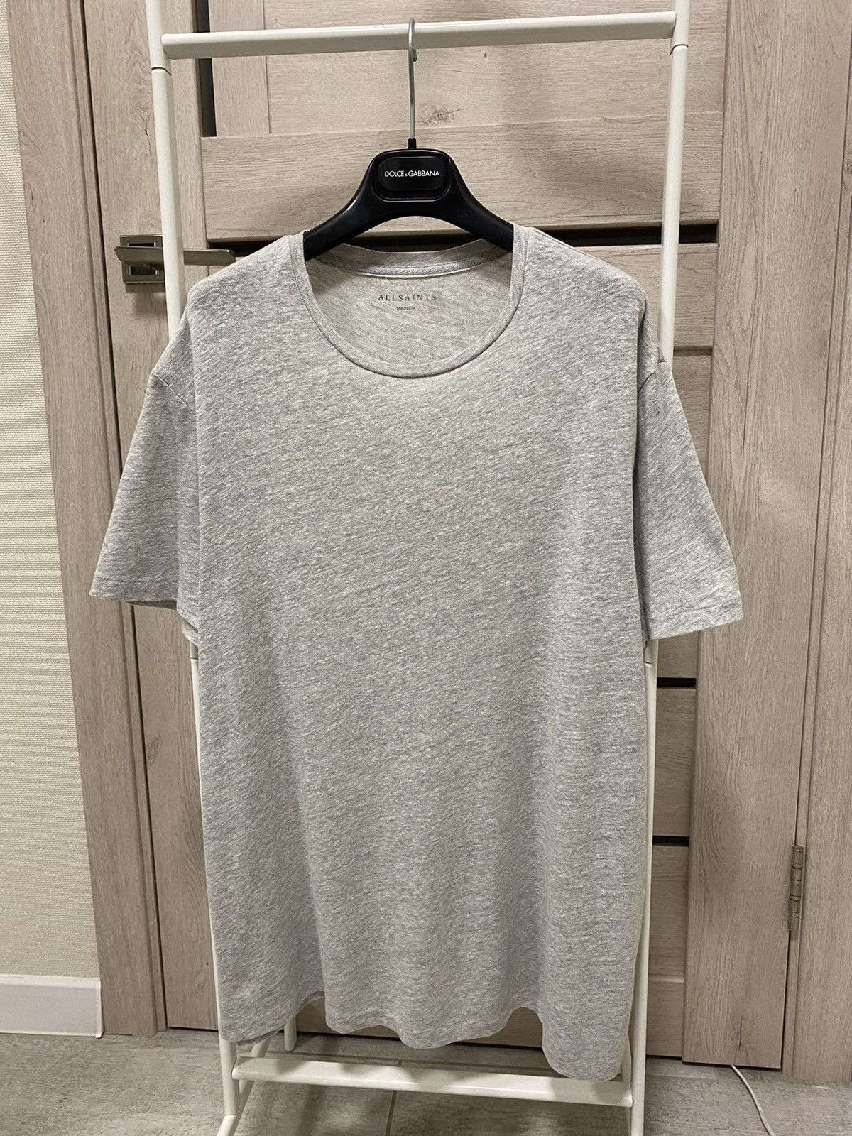 Allsaints All Saints Laxley Grey Short Sleeve Crew Neck T-shirt Size US M / EU 48-50 / 2 - 6 Thumbnail