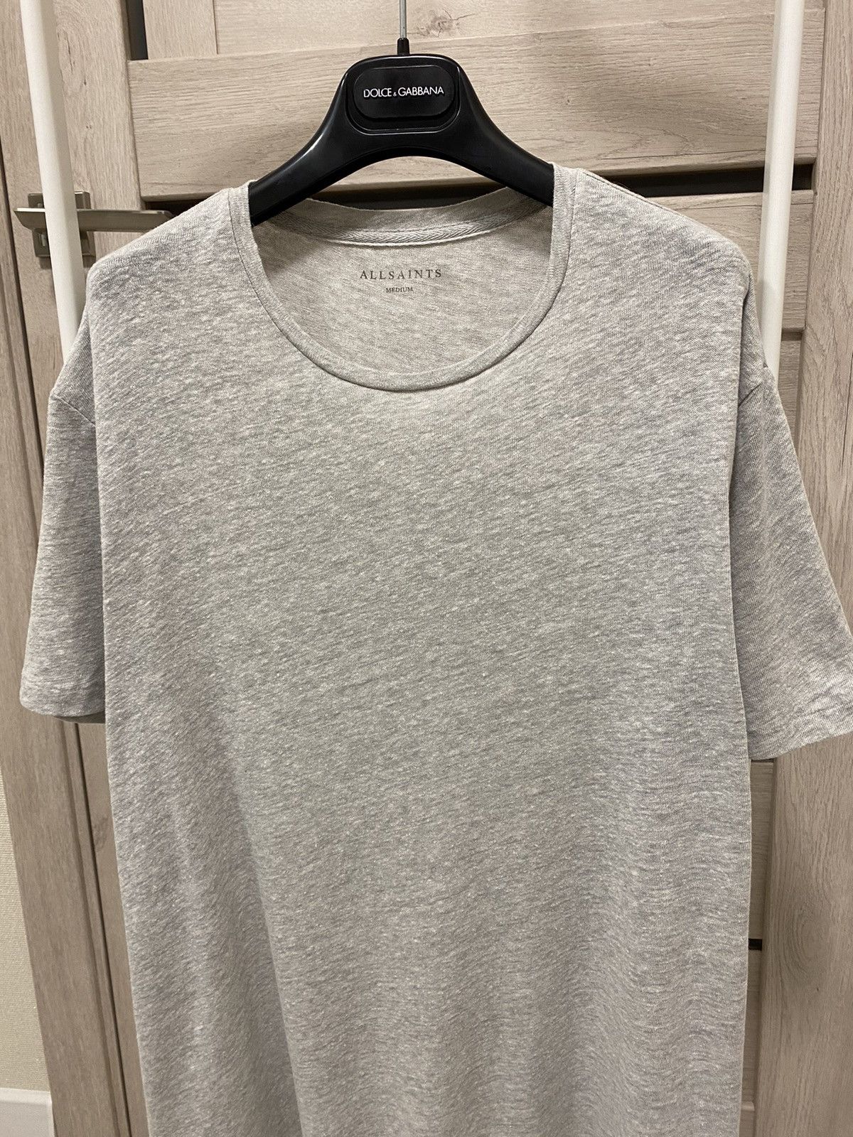Allsaints All Saints Laxley Grey Short Sleeve Crew Neck T-shirt Size US M / EU 48-50 / 2 - 2 Thumbnail