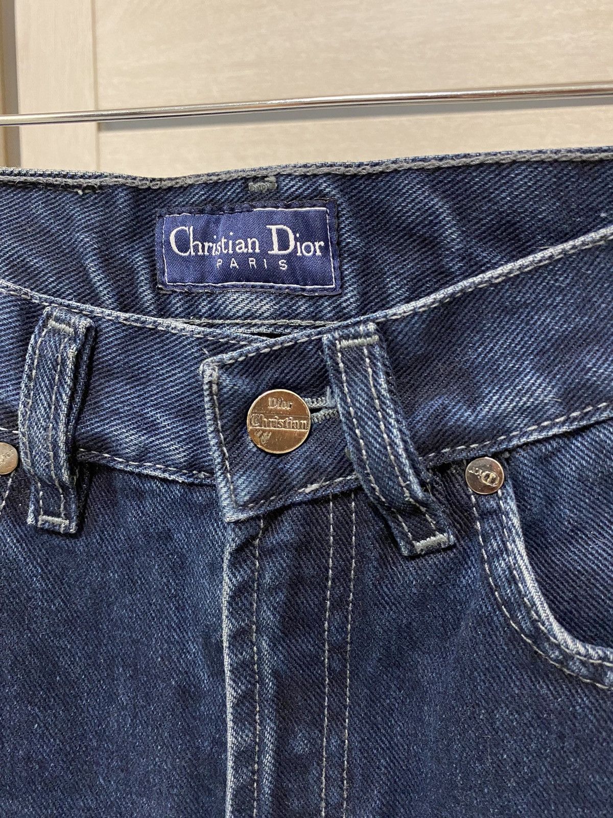Christian Dior Monsieur × Vintage Christian Dior Vintage Navy Cotton Jeans Size US 28 / EU 44 - 4 Thumbnail
