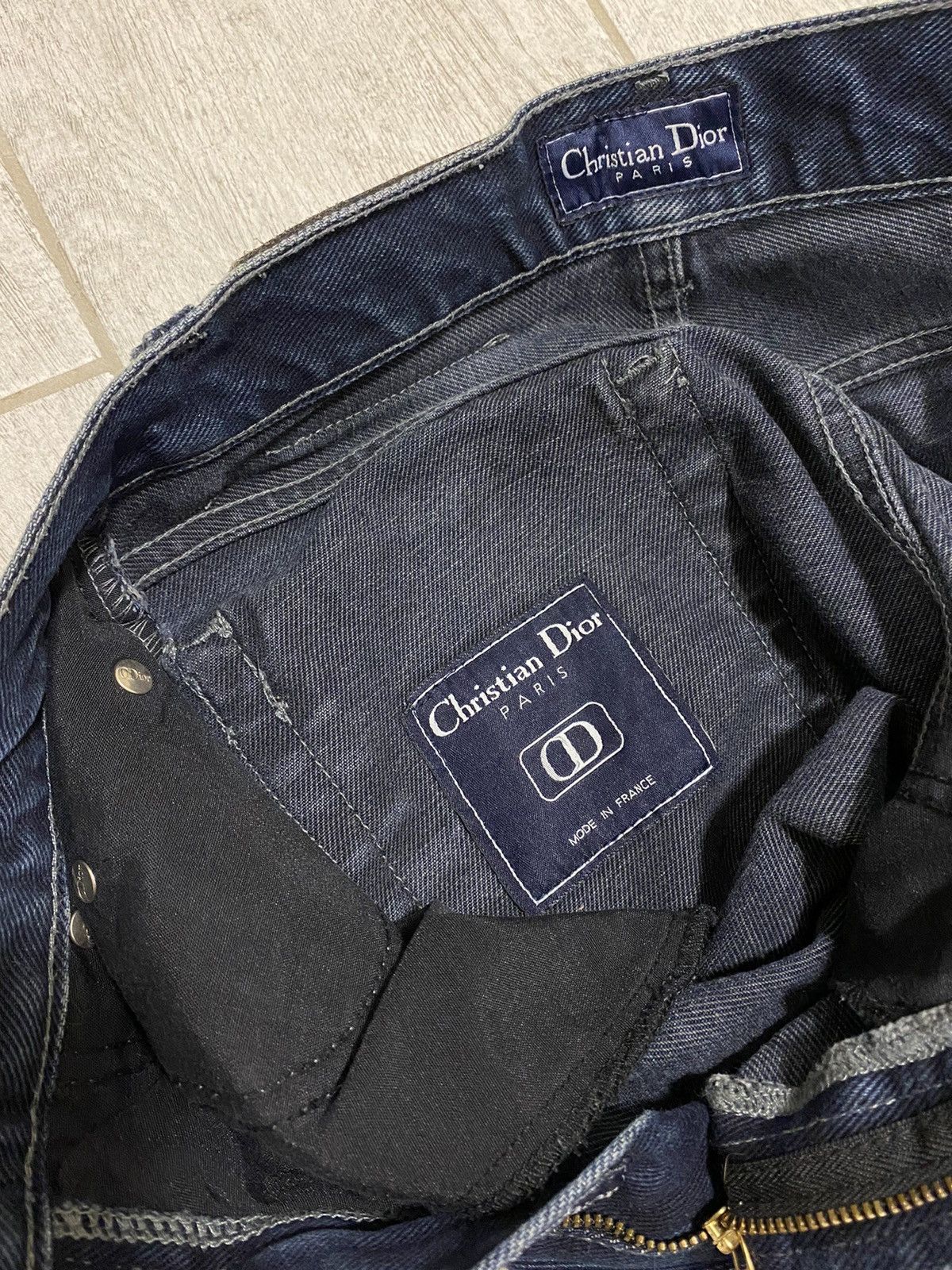 Christian Dior Monsieur × Vintage Christian Dior Vintage Navy Cotton Jeans Size US 28 / EU 44 - 14 Thumbnail