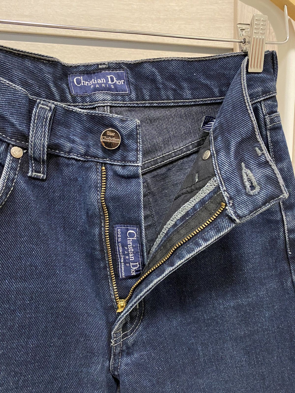 Christian Dior Monsieur × Vintage Christian Dior Vintage Navy Cotton Jeans Size US 28 / EU 44 - 9 Thumbnail