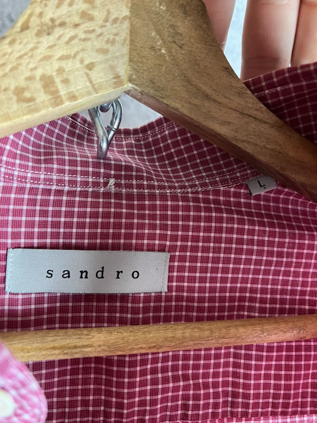Sandro Sandro Paris Plaid Button Up Plaid Shirt Size US L / EU 52-54 / 3 - 3 Thumbnail