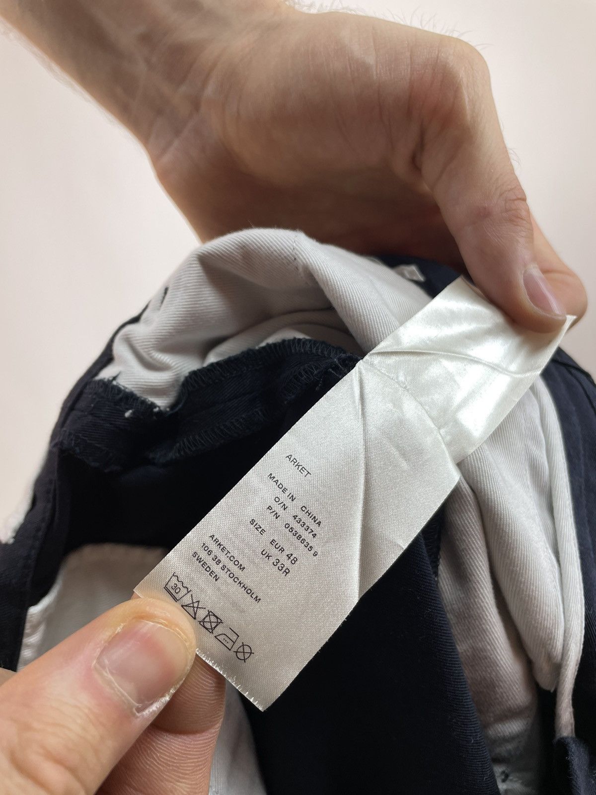 Arket ARKET Mens Chino Black Pants slim fit size 48 Size US 32 / EU 48 - 17 Thumbnail