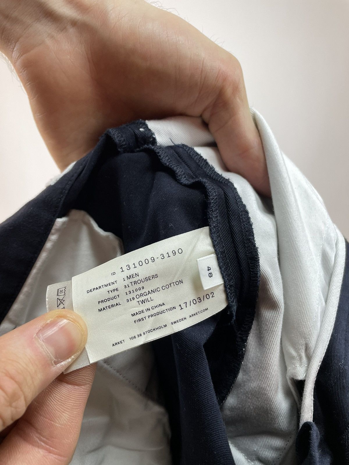 Arket ARKET Mens Chino Black Pants slim fit size 48 Size US 32 / EU 48 - 16 Thumbnail