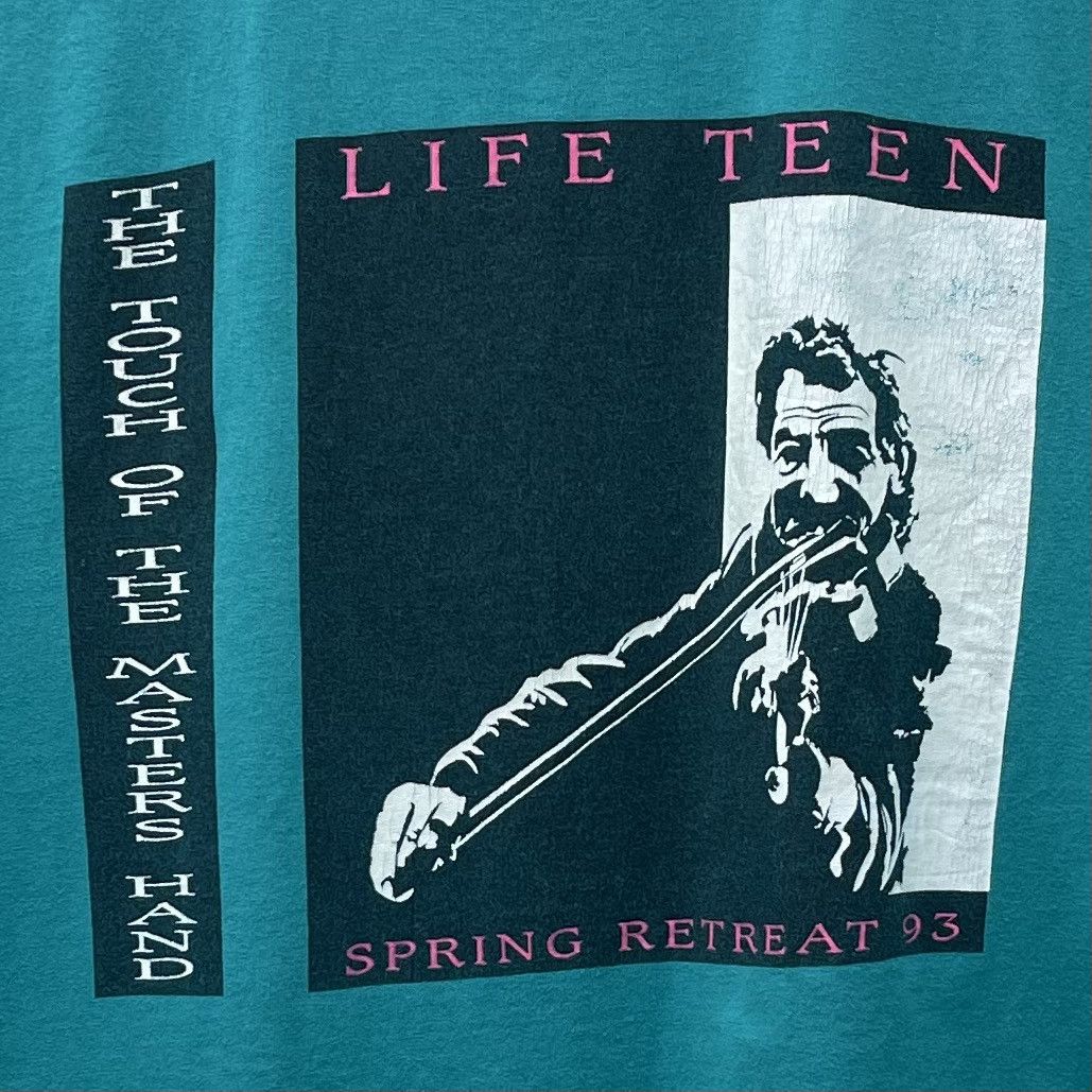 Beauty Beast × Fruit Of The Loom × Vintage Vintage 90s The Touch Of The Masters Hand Life Teen T-Shirt Size US XL / EU 56 / 4 - 2 Thumbnail