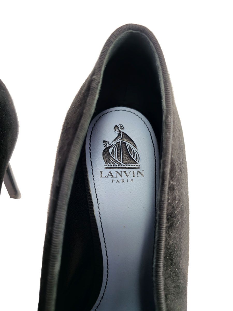 Lanvin Black Suede Low Cut Pumps Womens EU 40 UK 6.5