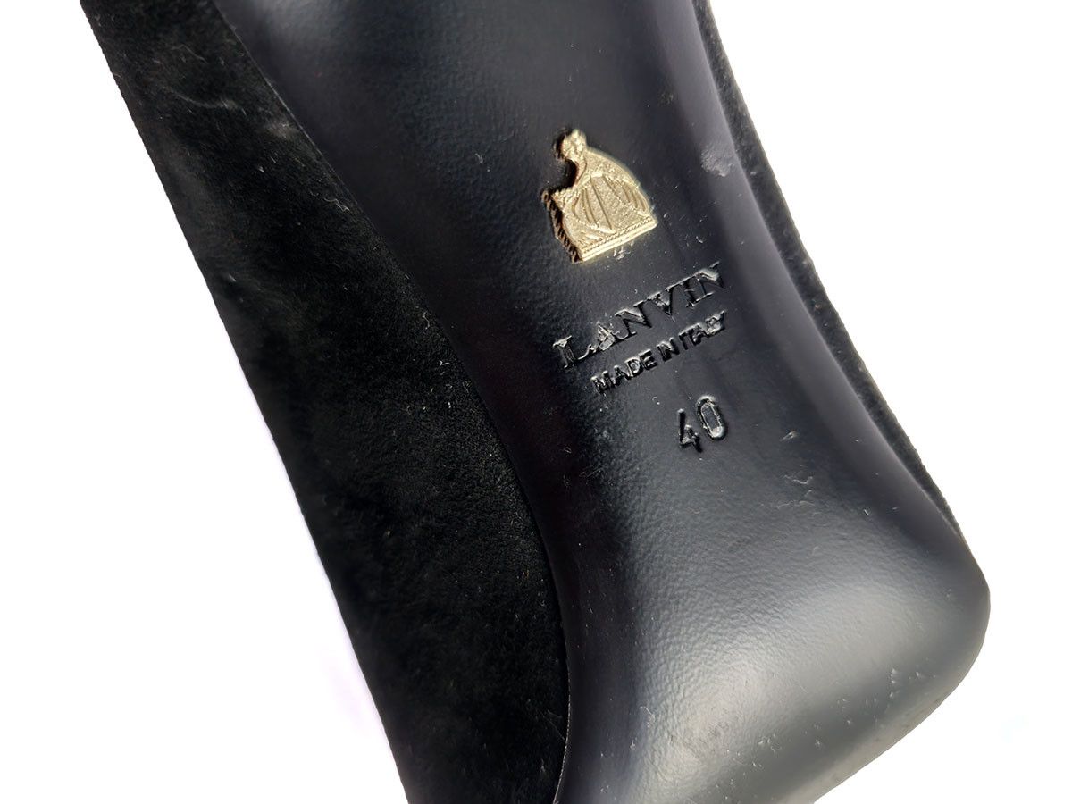 Lanvin Black Suede Low Cut Pumps Womens EU 40 UK 6.5