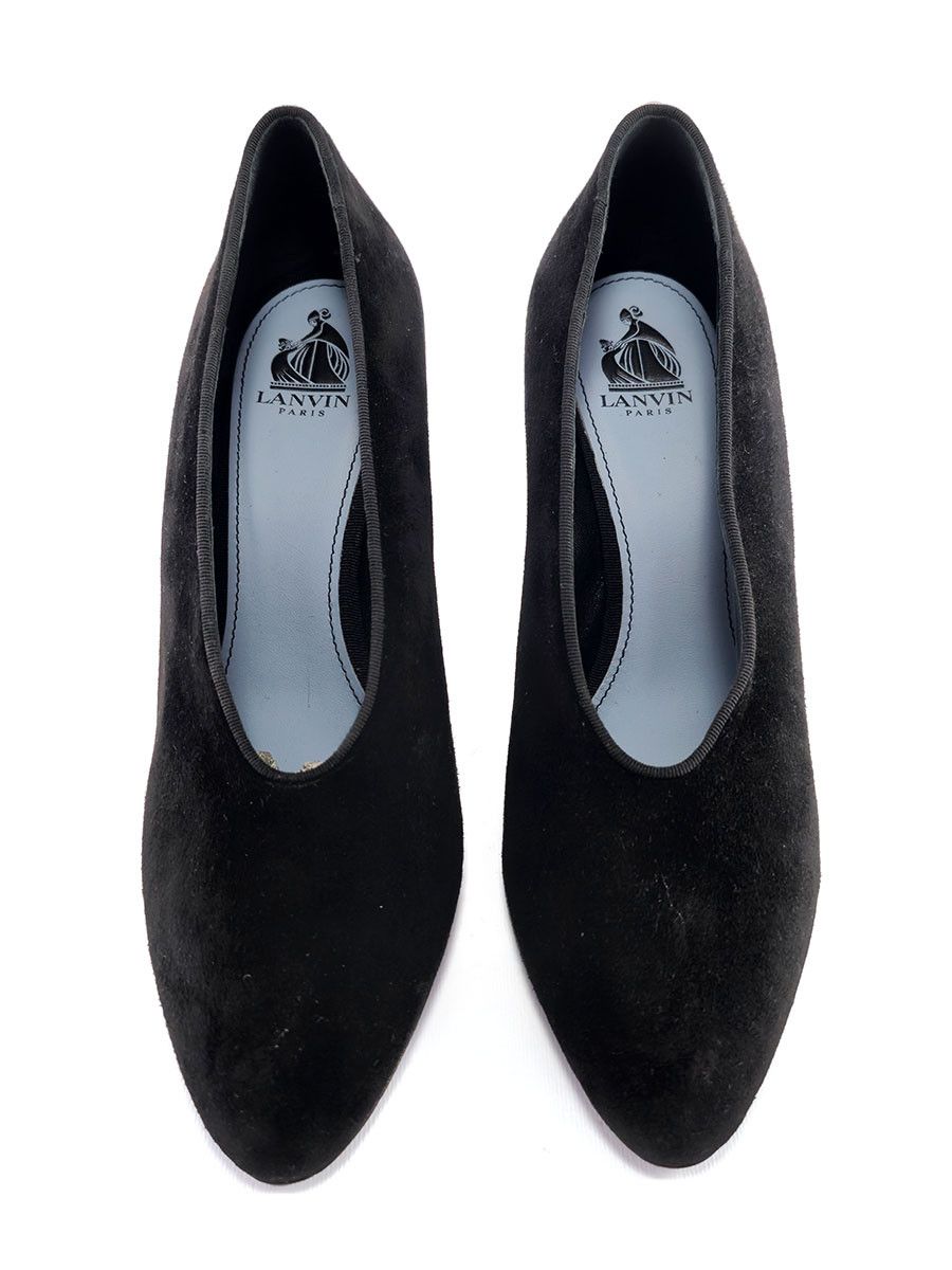 Lanvin Black Suede Low Cut Pumps Womens EU 40 UK 6.5