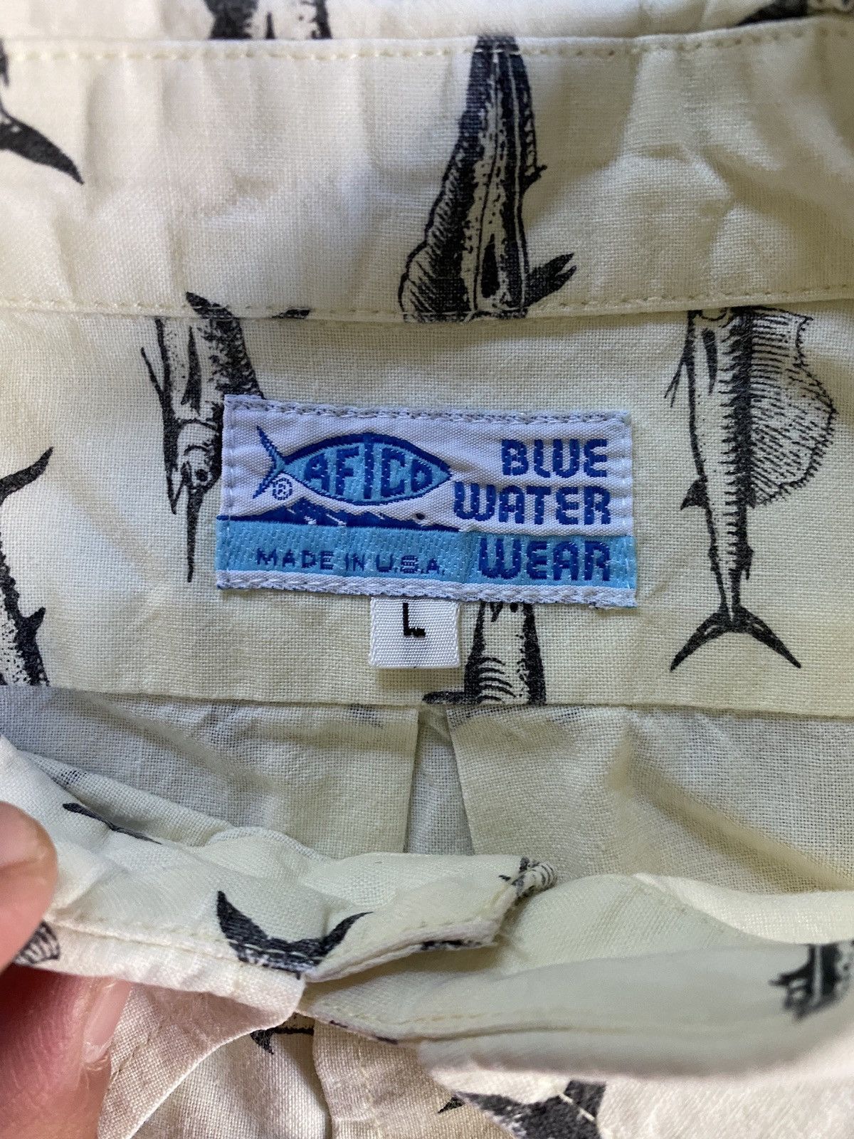Vintage Vintage 80’s AFTCO Fish All Over Button Up Size US L / EU 52-54 / 3 - 8 Thumbnail
