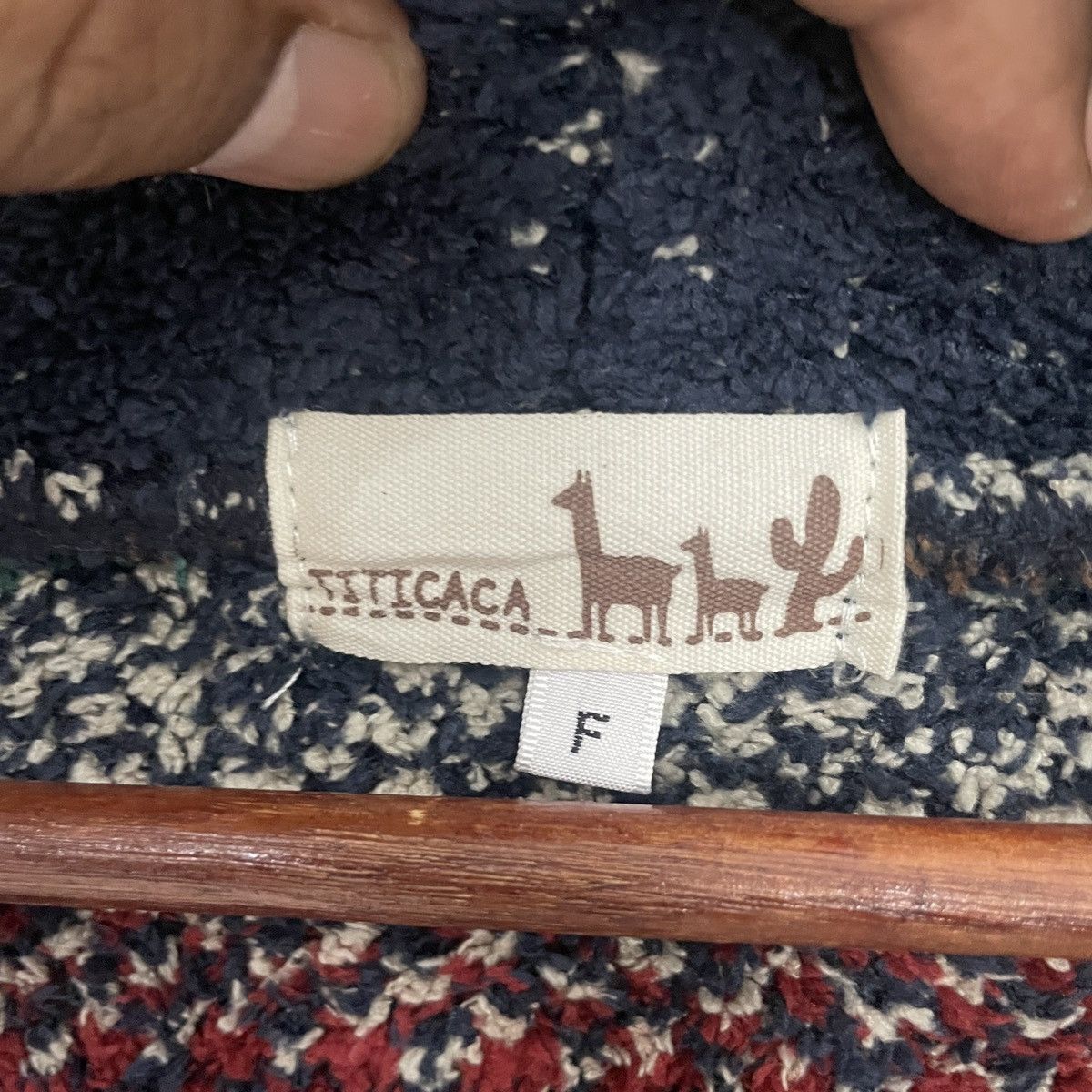 Chicos Vintage Titicaca Aztex Navajo Sherpa Fleece Jacket Size L / US 10 / IT 46 - 6 Thumbnail