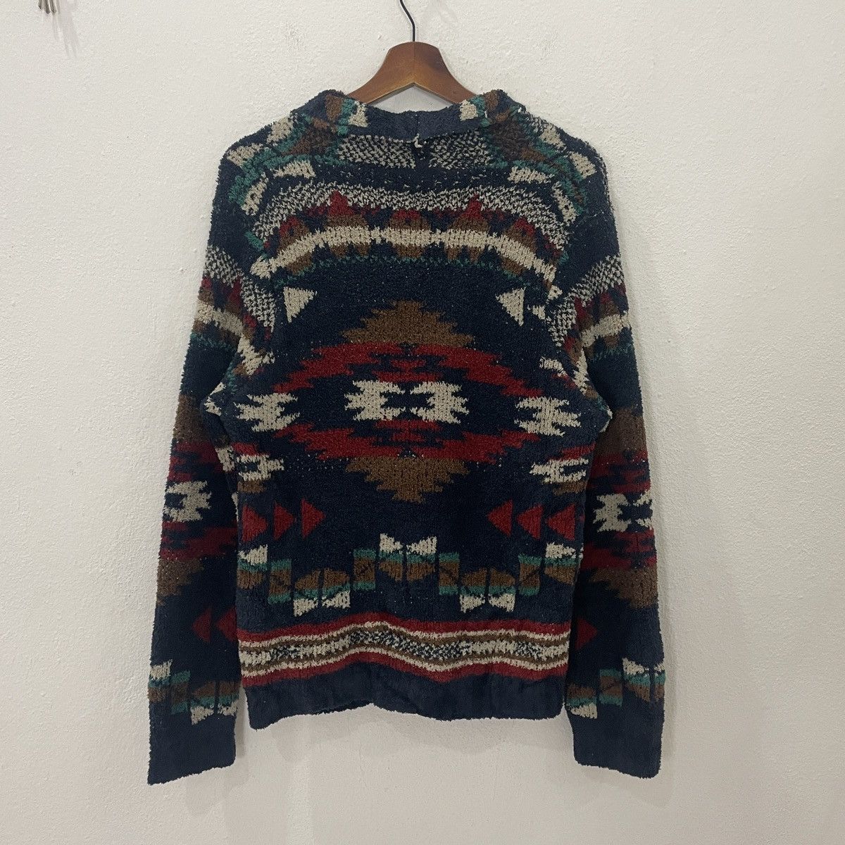 Chicos Vintage Titicaca Aztex Navajo Sherpa Fleece Jacket Size L / US 10 / IT 46 - 7 Thumbnail