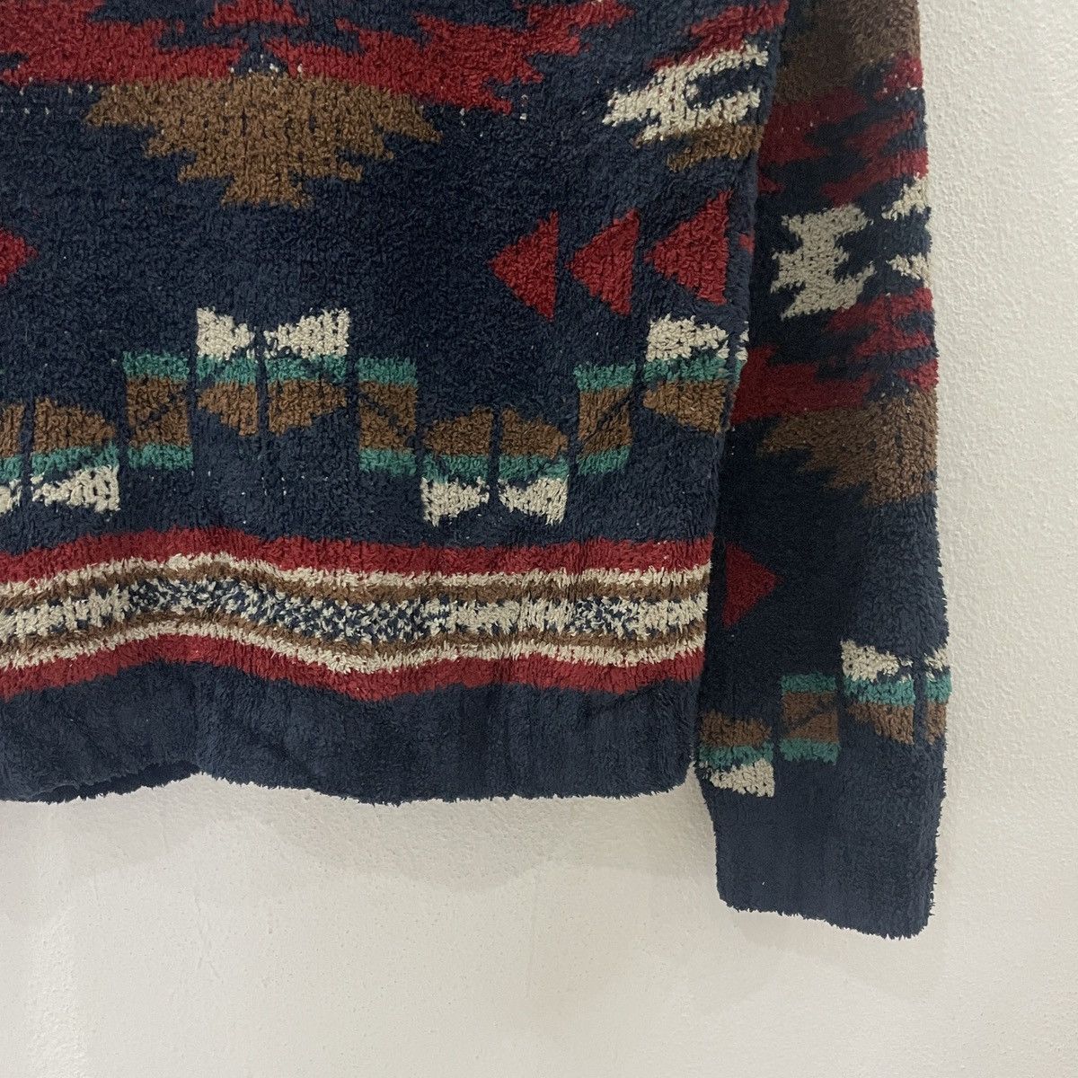 Chicos Vintage Titicaca Aztex Navajo Sherpa Fleece Jacket Size L / US 10 / IT 46 - 8 Thumbnail
