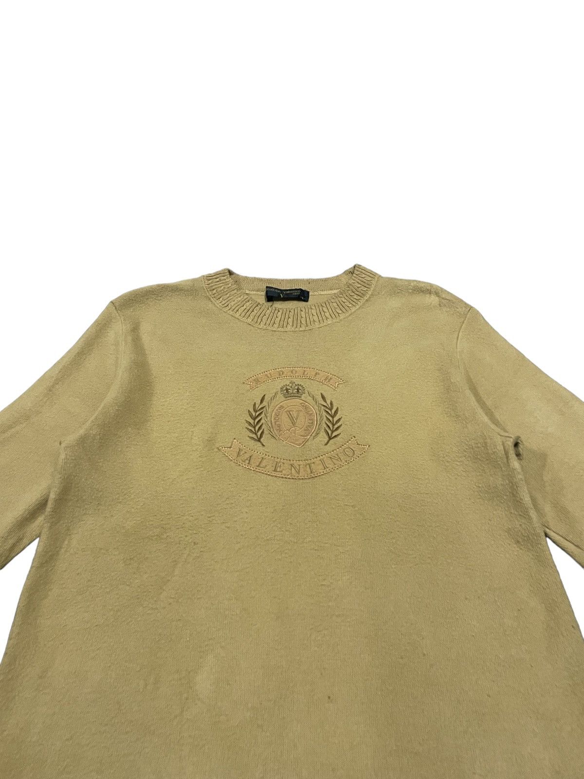 Valentino Vintage Rudolph Valentino Knitted Neck Sweatshirt Size L / US 10 / IT 46 - 2 Thumbnail