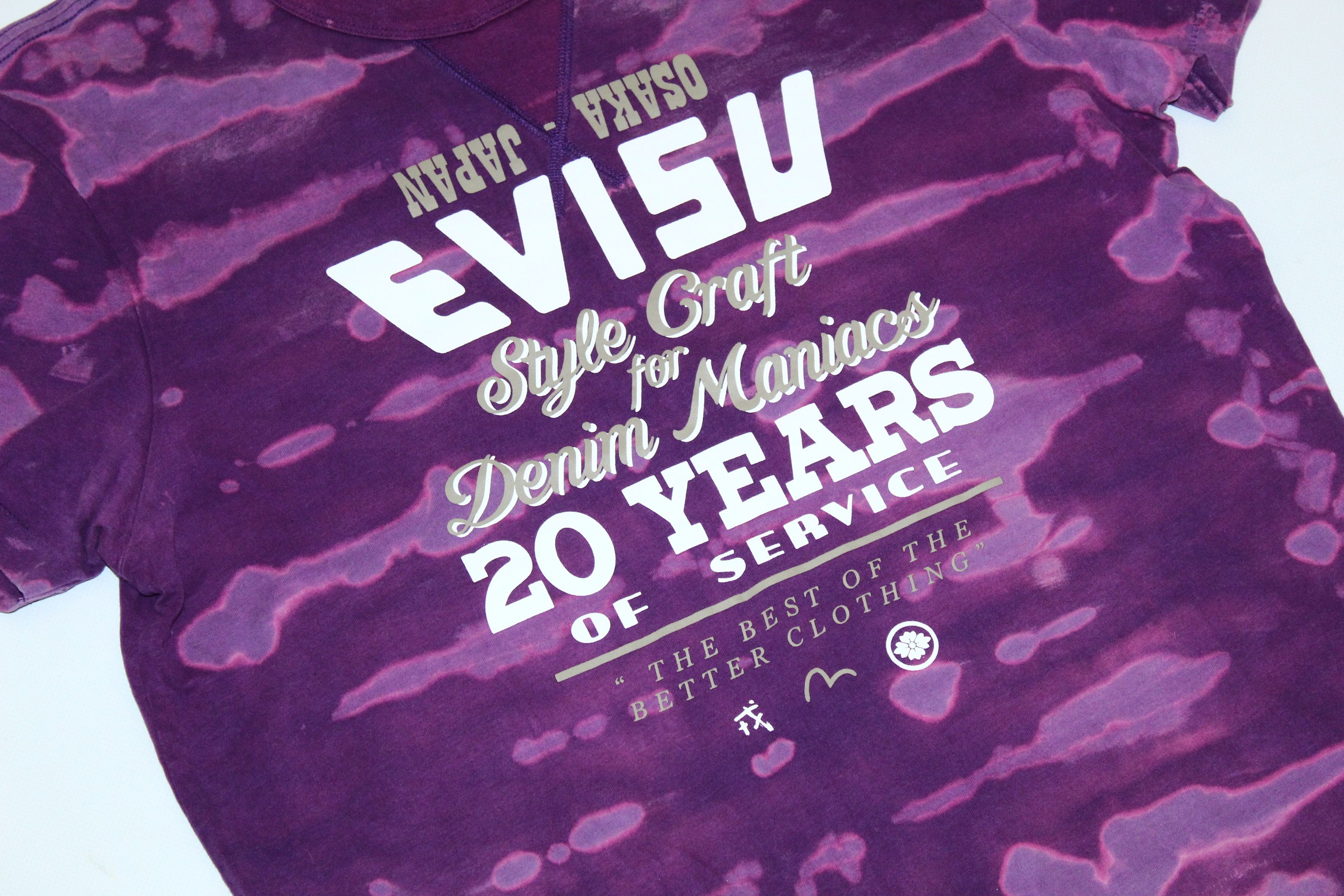 Vintage Vintage Evisu Denim Maniacs Fabric Dyed T-shirt Size US L / EU 52-54 / 3 - 2 Preview