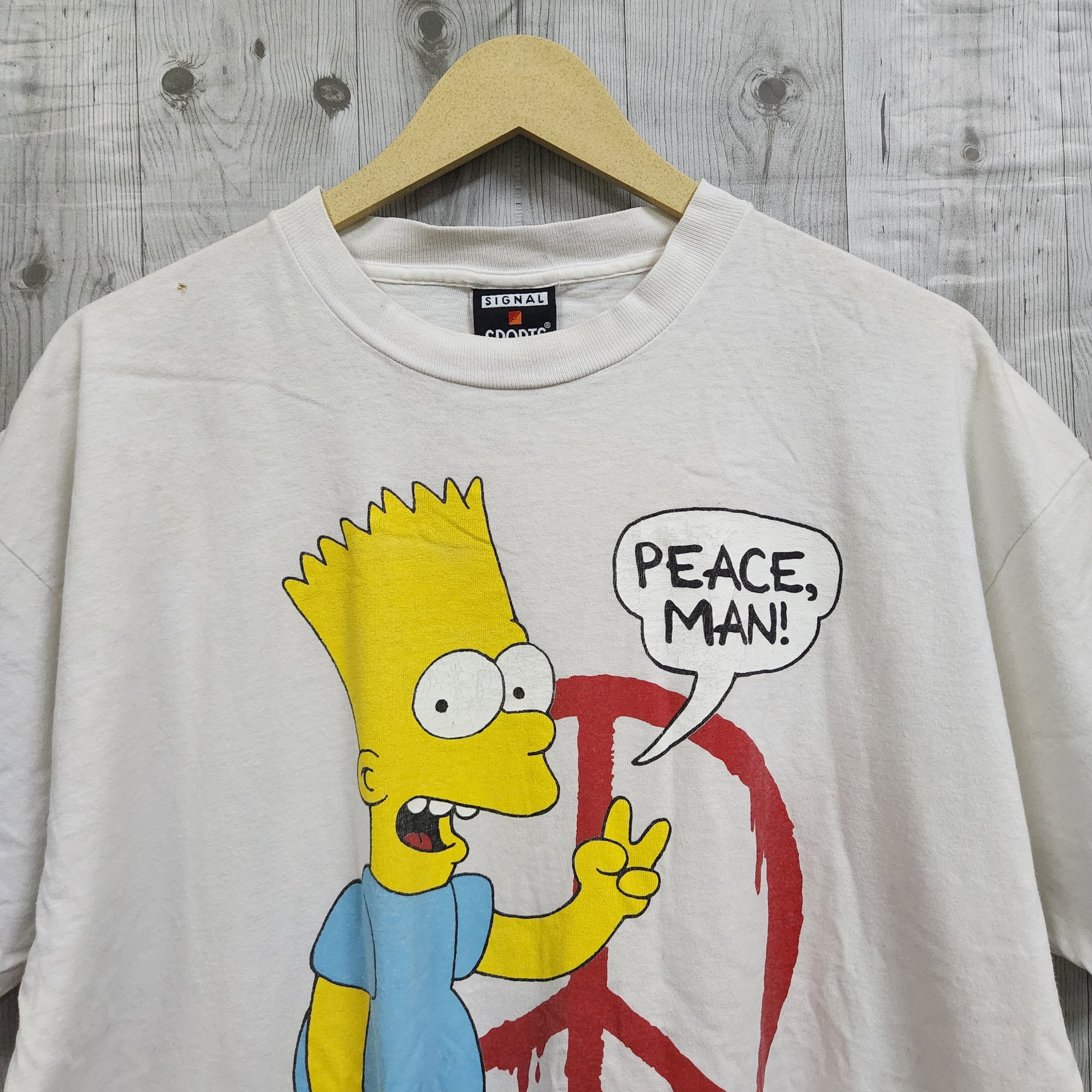 Signal Sport × The Simpsons × Vintage Vintage Bart Simpson Matt Groening TShirt Single Stitches Size US XL / EU 56 / 4 - 19 Thumbnail