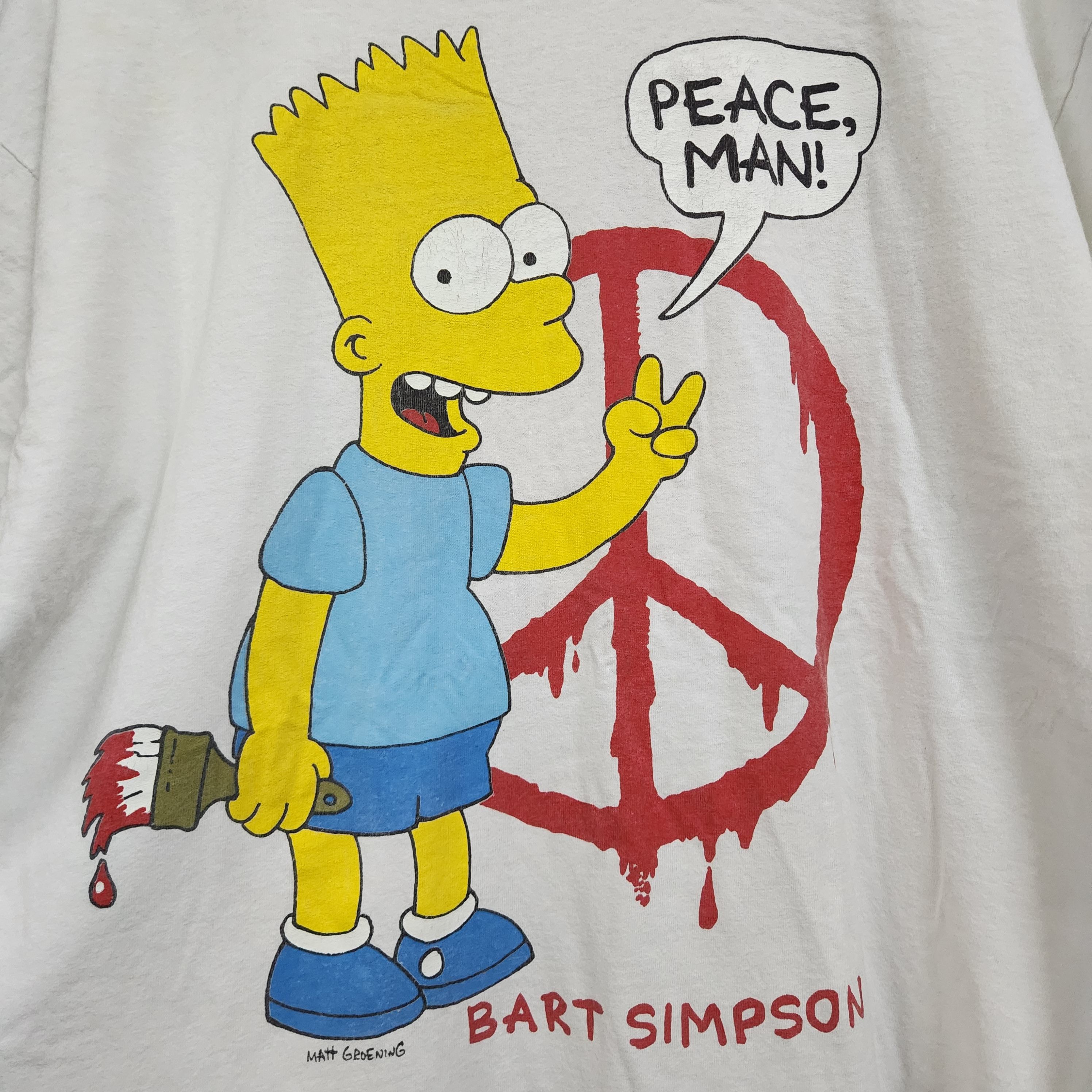 Signal Sport × The Simpsons × Vintage Vintage Bart Simpson Matt Groening TShirt Single Stitches Size US XL / EU 56 / 4 - 12 Thumbnail