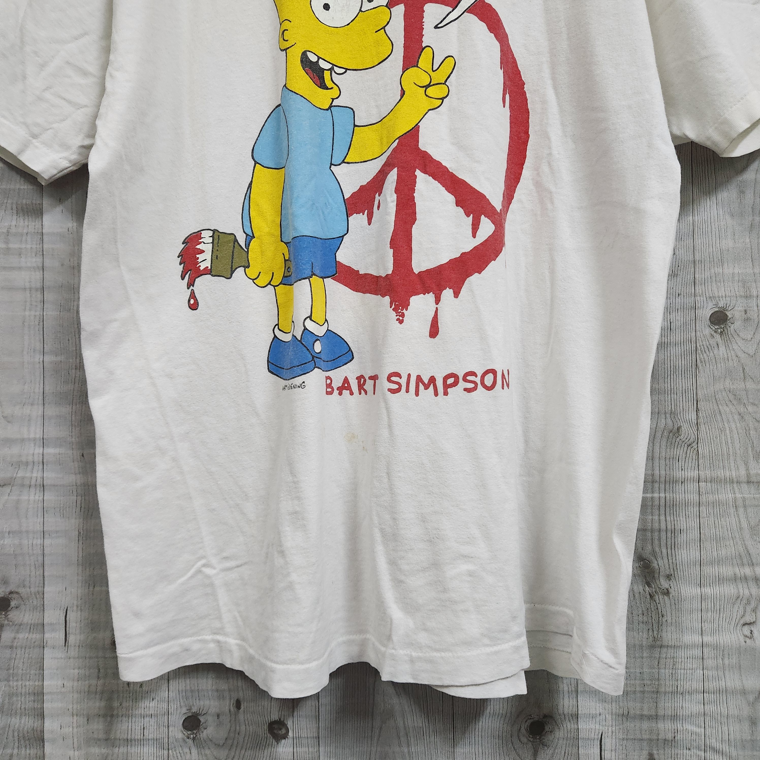Signal Sport × The Simpsons × Vintage Vintage Bart Simpson Matt Groening TShirt Single Stitches Size US XL / EU 56 / 4 - 15 Thumbnail