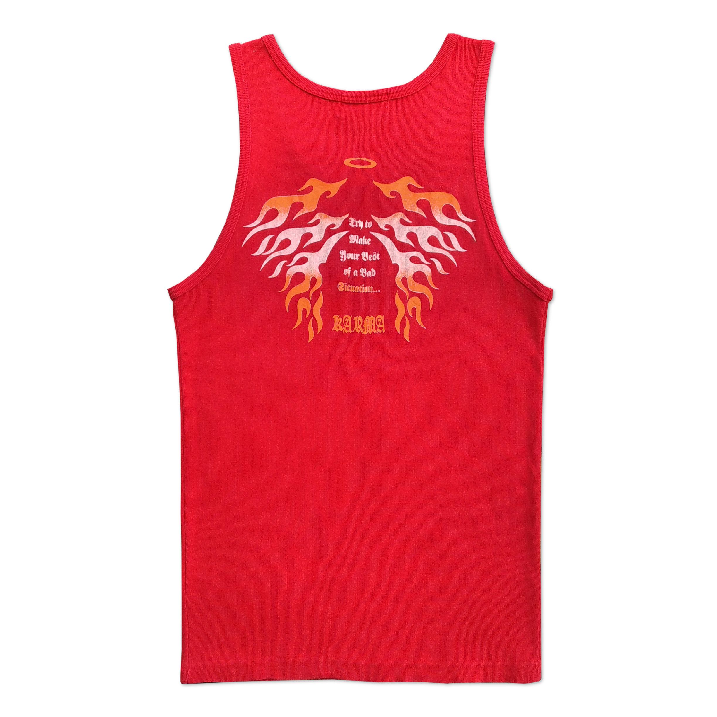 Hysteric Glamour Vintage y2k KARMA Japanese Brand Pentagram Fire Tanktops Size US L / EU 52-54 / 3 - 1 Thumbnail