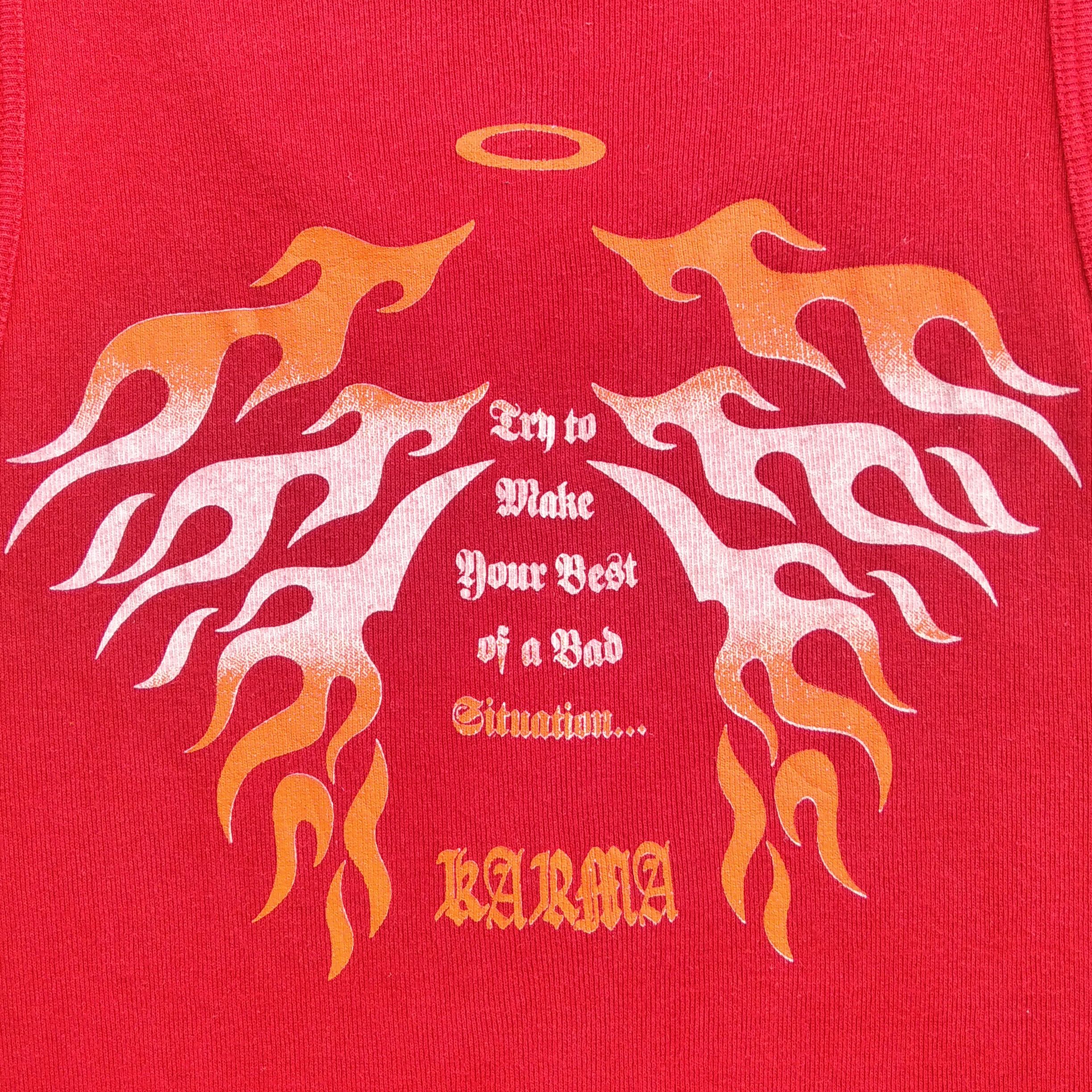 Hysteric Glamour Vintage y2k KARMA Japanese Brand Pentagram Fire Tanktops Size US L / EU 52-54 / 3 - 4 Thumbnail
