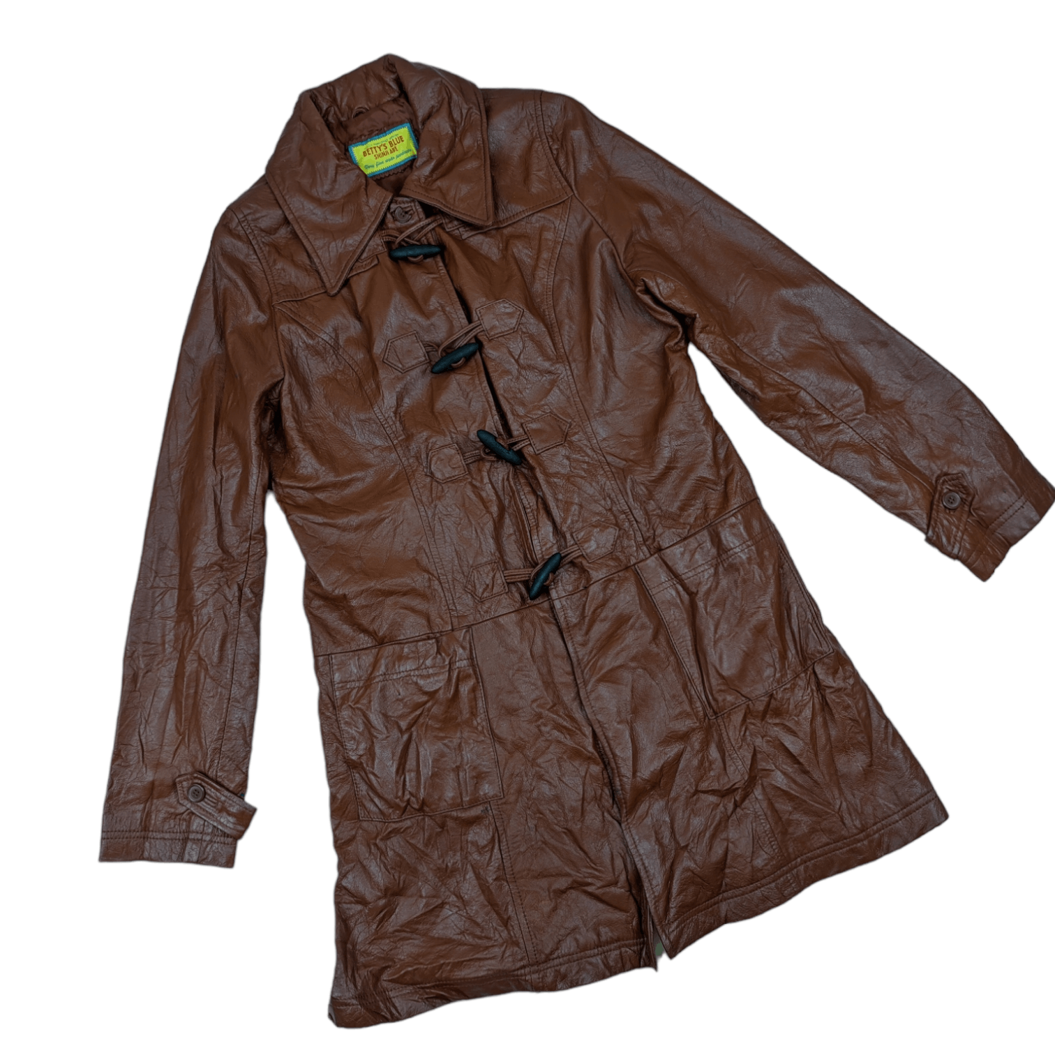 Japanese Brand BETTY BLUE Shinji Abe Cowhide Leather Jacket Trench Coat Size M / US 6-8 / IT 42-44 - 3 Thumbnail