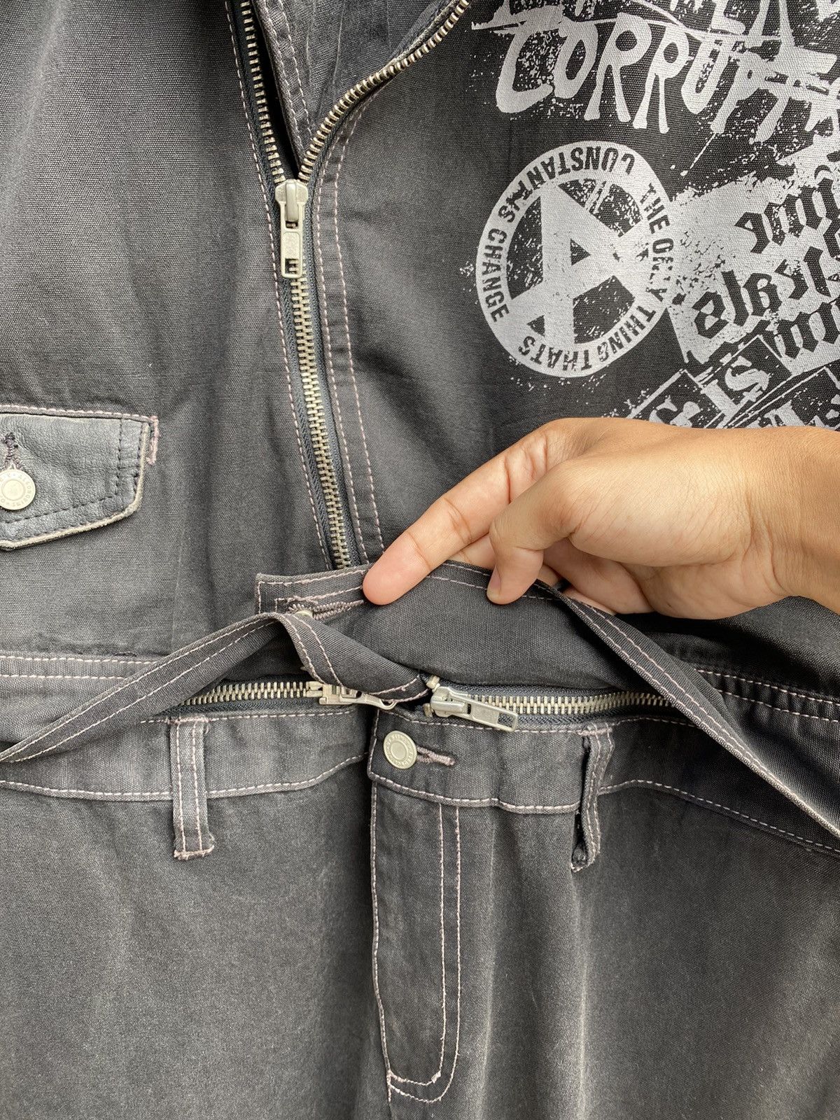 Seditionaries RARE💥Seditionaries ALGONQUINS Gothic/Punk Overall Jumpsuit Size US 36 / EU 52 - 7 Thumbnail