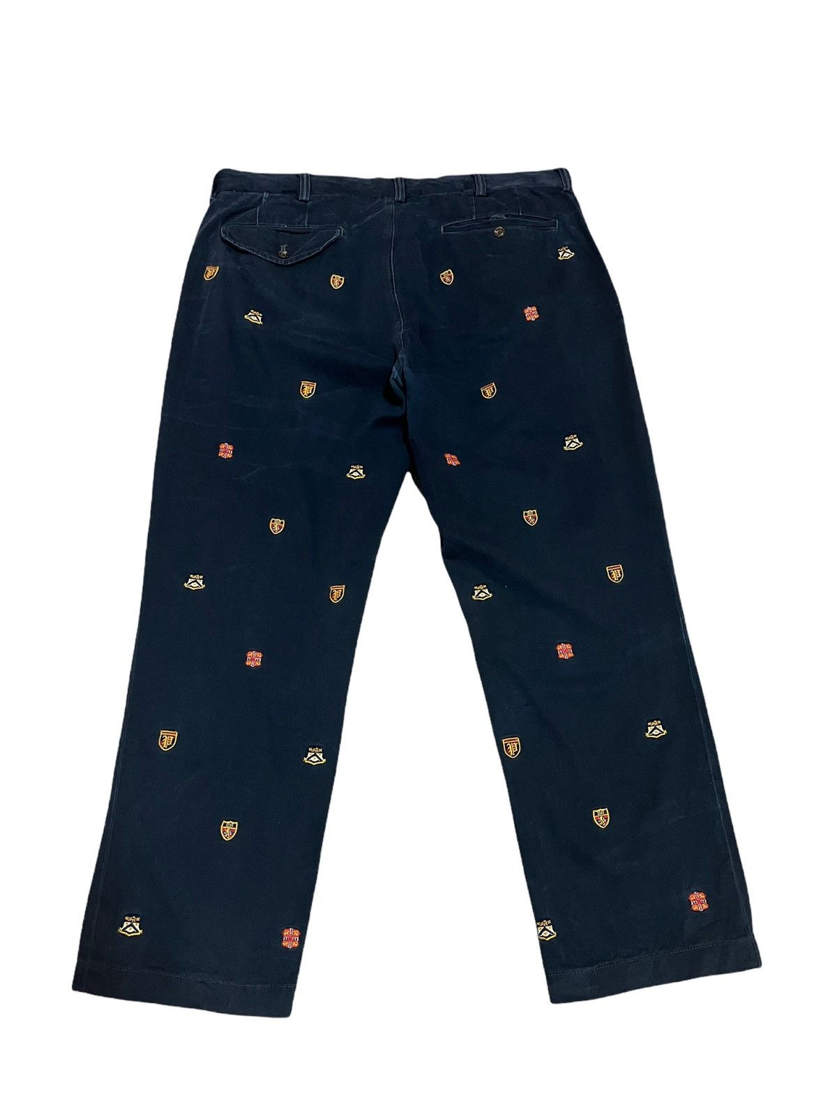Designer × Polo Ralph Lauren Polo Ralph Lauren Embroidered Cotton Chino Patch Full Pants Size US 36 / EU 52 - 2 Thumbnail