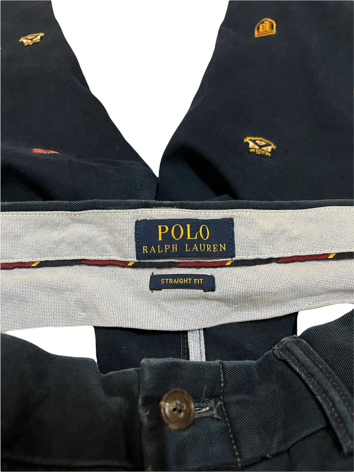 Designer × Polo Ralph Lauren Polo Ralph Lauren Embroidered Cotton Chino Patch Full Pants Size US 36 / EU 52 - 8 Thumbnail