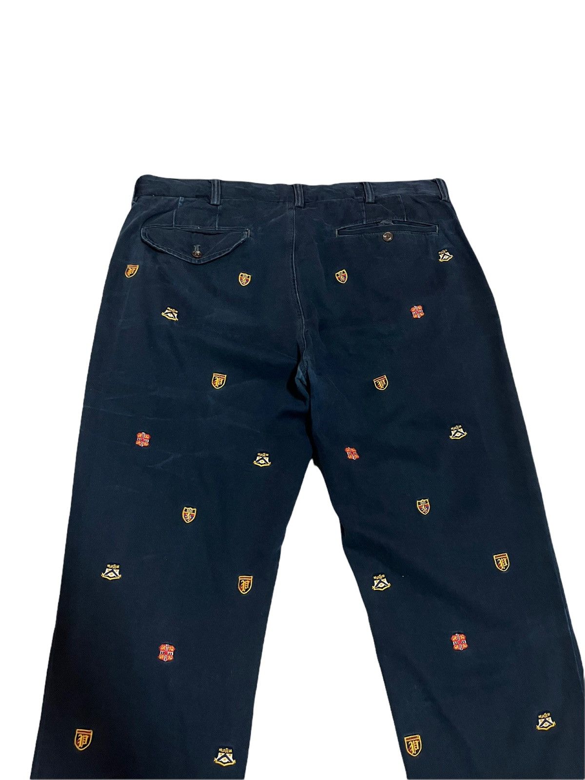 Designer × Polo Ralph Lauren Polo Ralph Lauren Embroidered Cotton Chino Patch Full Pants Size US 36 / EU 52 - 6 Thumbnail