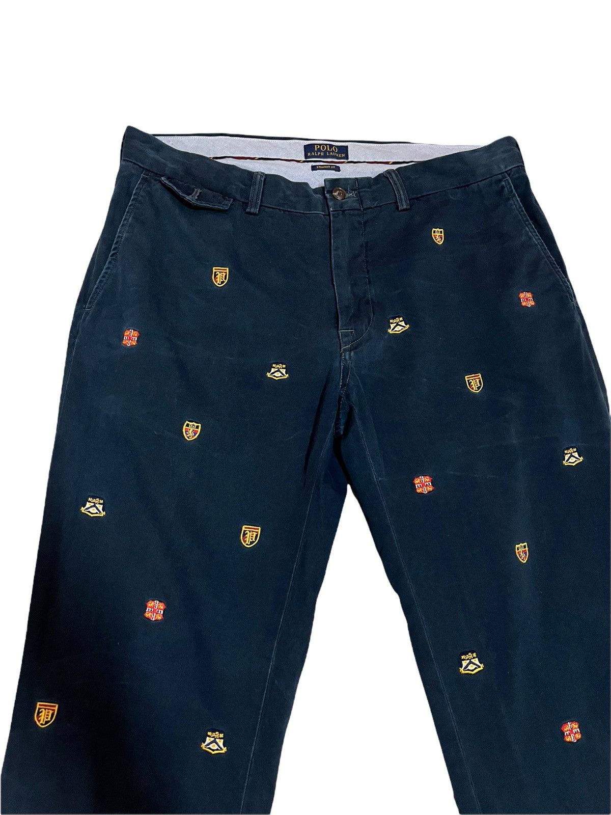 Designer × Polo Ralph Lauren Polo Ralph Lauren Embroidered Cotton Chino Patch Full Pants Size US 36 / EU 52 - 4 Thumbnail