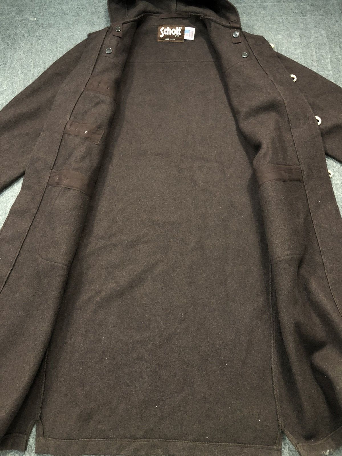 Schott × Vintage Hype 90s Padded Schott Made In Usa Duffel Jacket Hooded Size US L / EU 52-54 / 3 - 6 Thumbnail