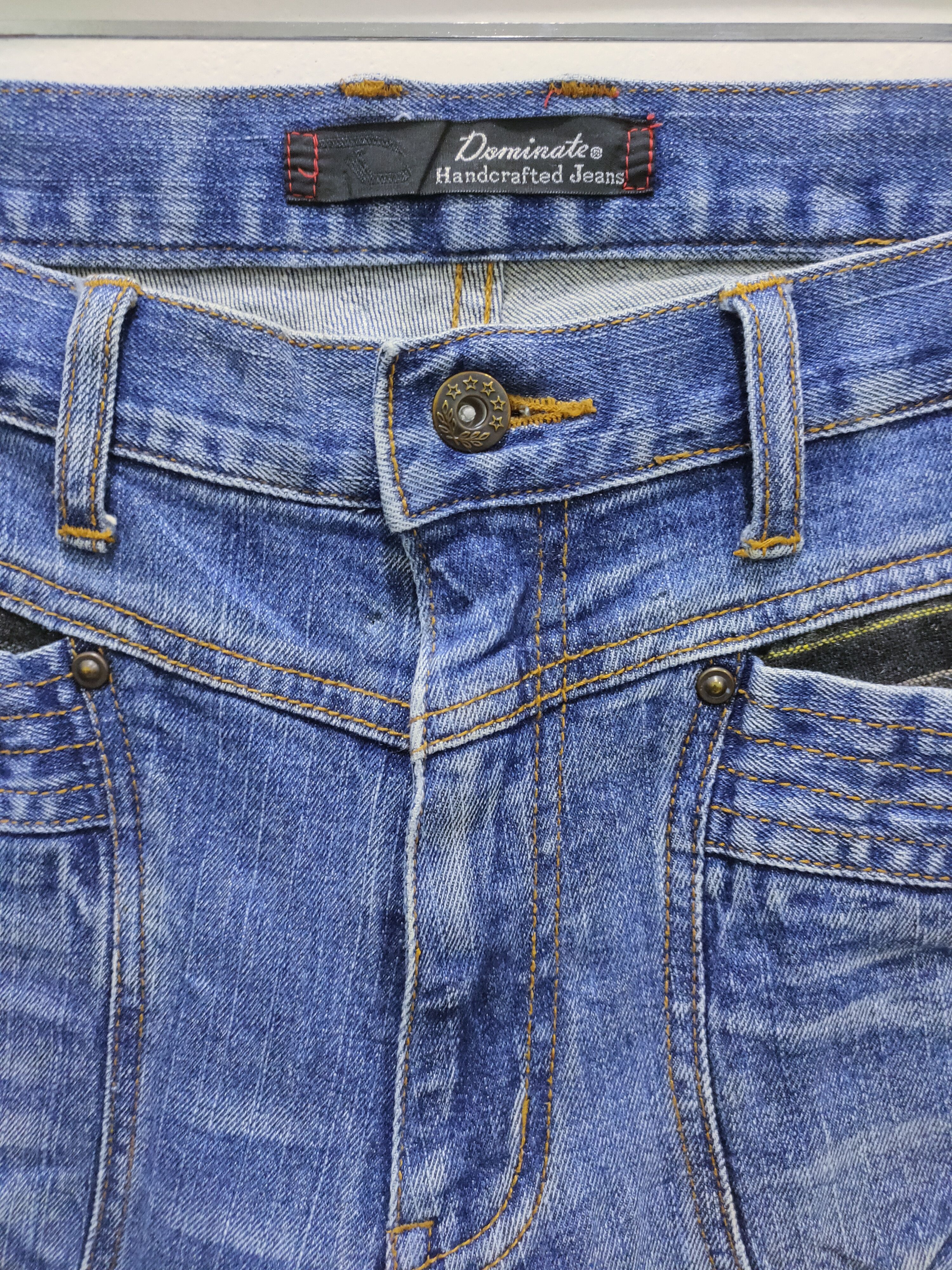 Seditionaries DOMINATE Handcraft Spring Leg Wrinkle Baggy Patchwork Jeans Size US 32 / EU 48 - 8 Thumbnail