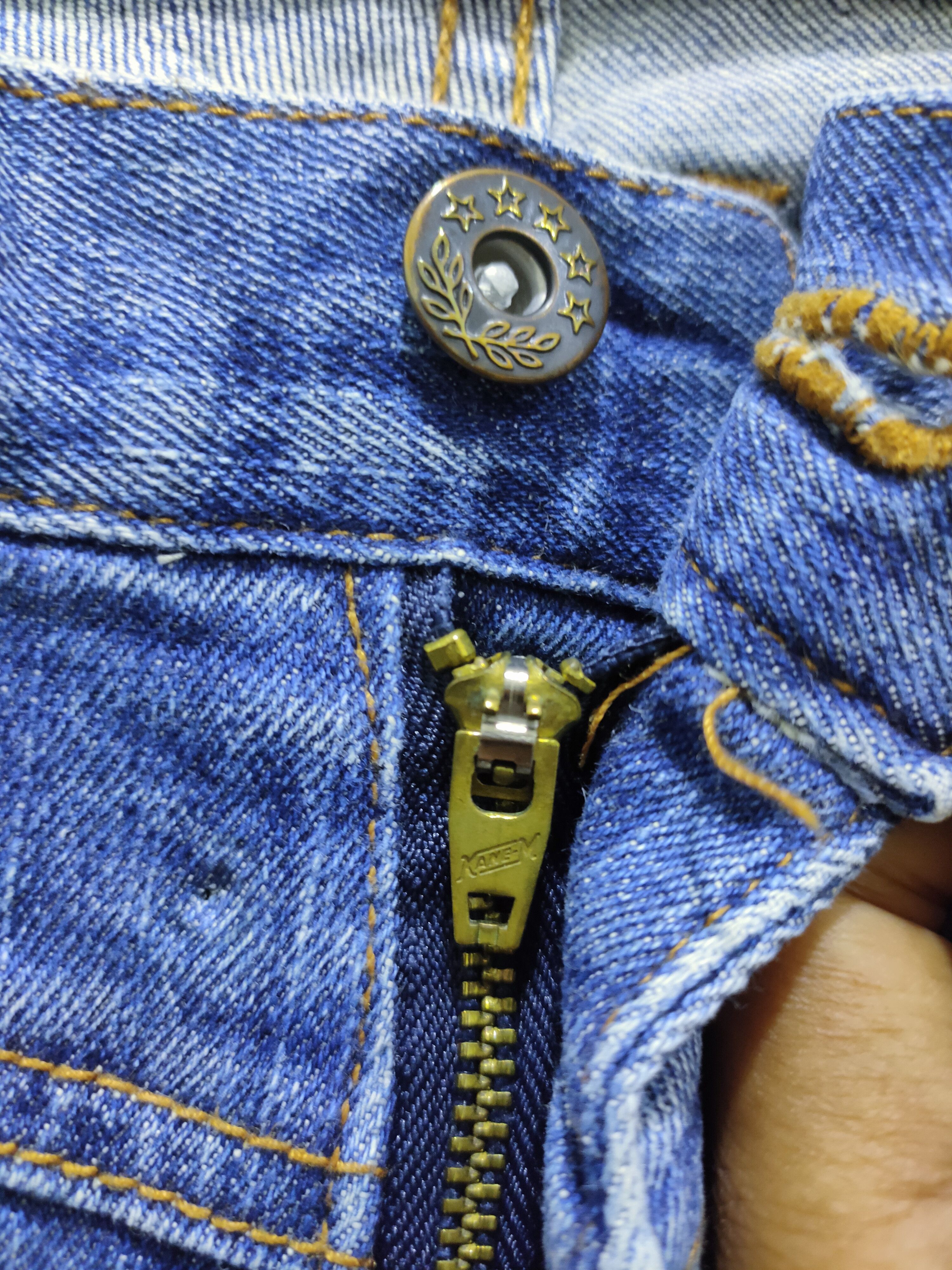 Seditionaries DOMINATE Handcraft Spring Leg Wrinkle Baggy Patchwork Jeans Size US 32 / EU 48 - 20 Thumbnail